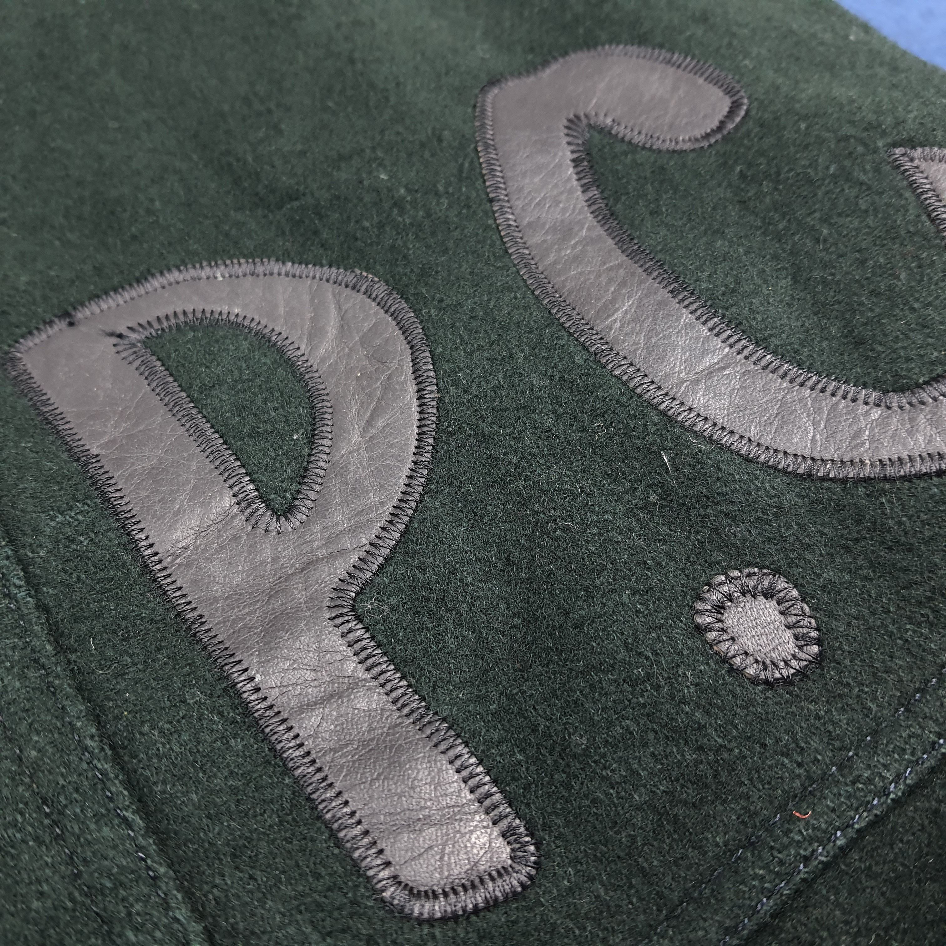 Japanese Brand Vintage 80s Pazzo Club Varsity Wool Leather Bomber C287N16 Size US L / EU 52-54 / 3 - 6 Thumbnail