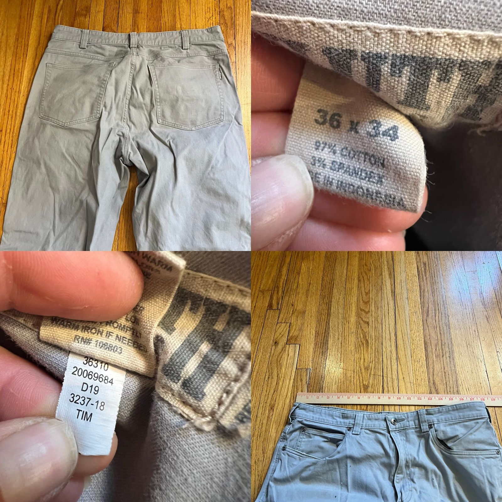 Duluth Trading Company DULUTH Trading Pants Mens 36 X34 Flex Ballroom Khakis Chino Gray Regular 36 Inseam 33 Mens Size US 36 / EU 52 - 8 Thumbnail
