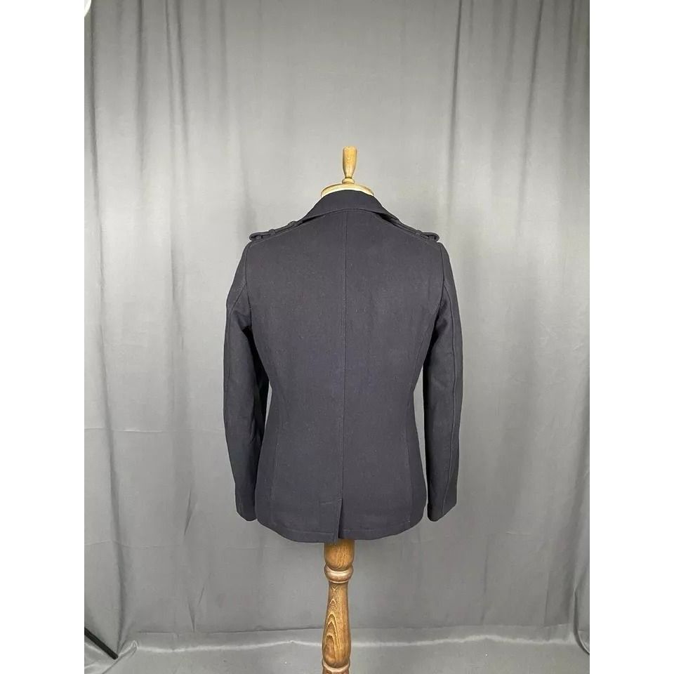 Ted Baker Ted Baker Men's Black Wool Insulated Pea Coat Size 2 Size US M / EU 48-50 / 2 - 7 Thumbnail