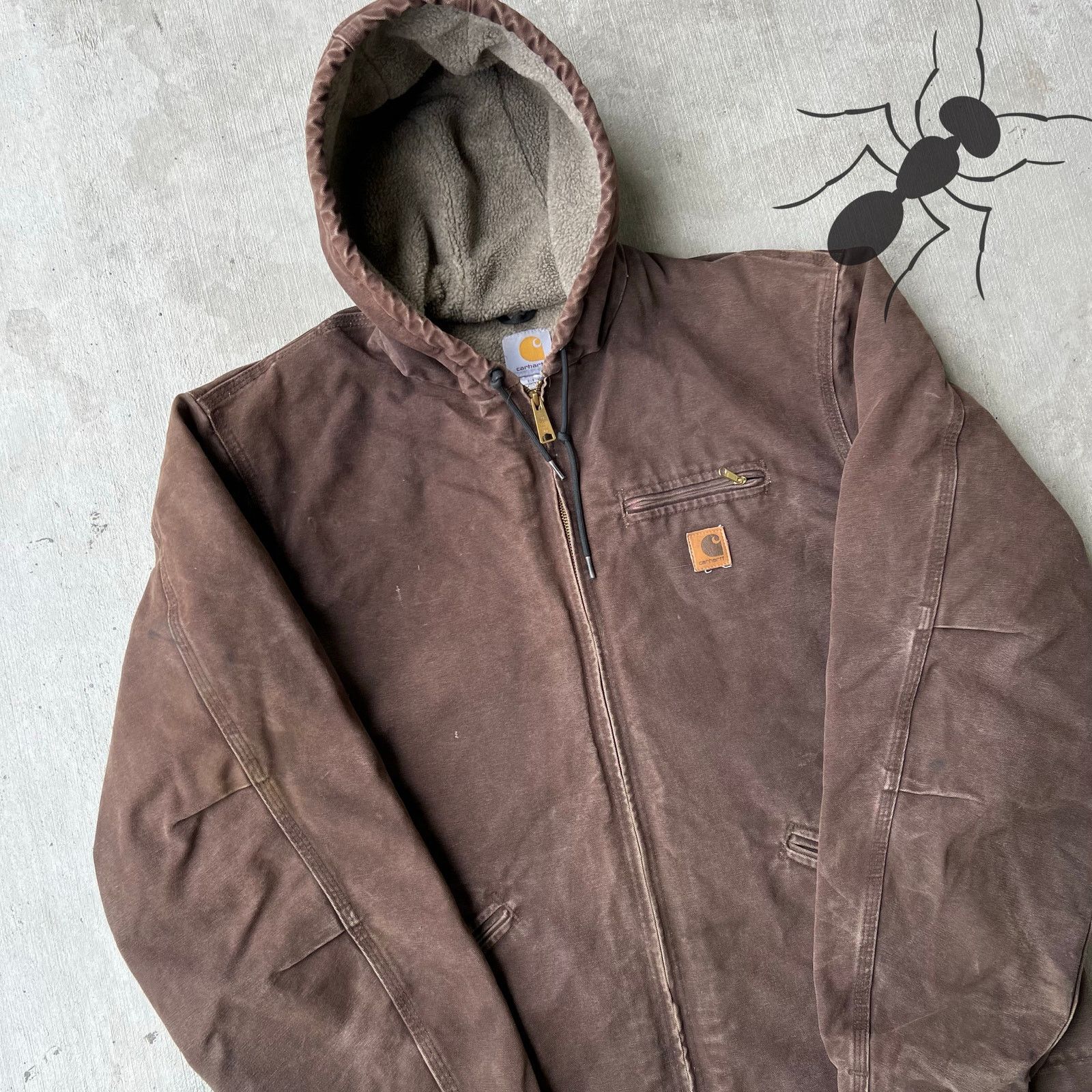 Carhartt × Vintage Carhartt J141 DKB sierra hooded work wear jacket Size US XL / EU 56 / 4 - 2 Thumbnail
