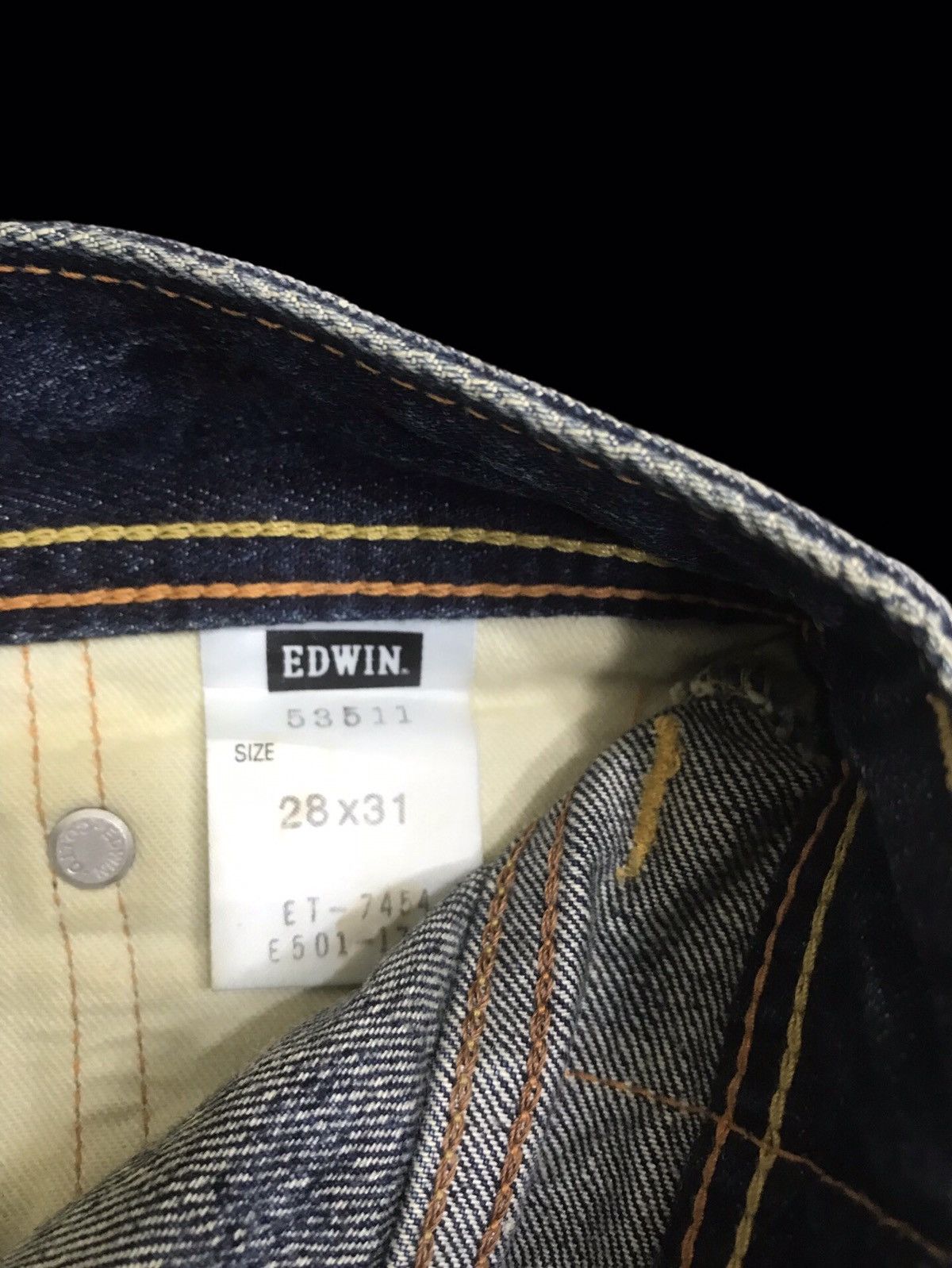 Edwin 💥FLARE💥ARCHIVAL EDWIN 511 RV STONEWASH FLARE DENIM F258 Size US 29 - 20 Thumbnail