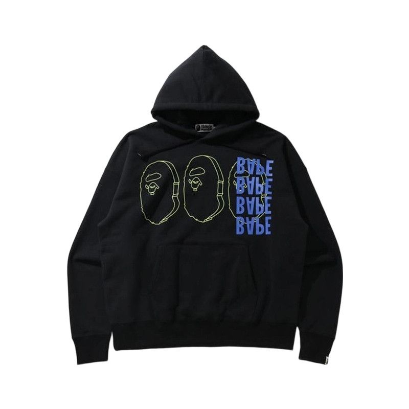 Bape BAPE Men's Black Reversed Logo Pullover Hoodie Size US XXL / EU 58 / 5 - 1 Thumbnail