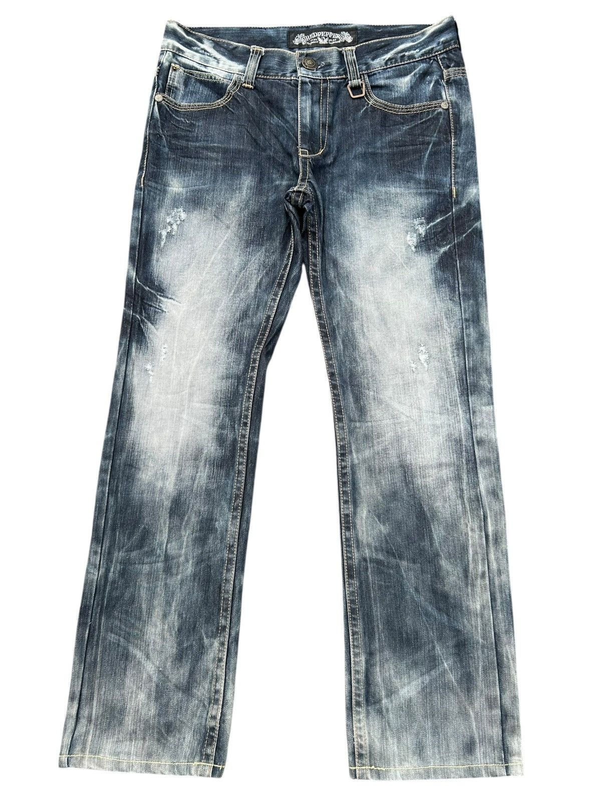 Kapital RED PEPPER JAPANESE DISTRESSED DENIM JEANS Size US 34 / EU 50 - 3 Thumbnail