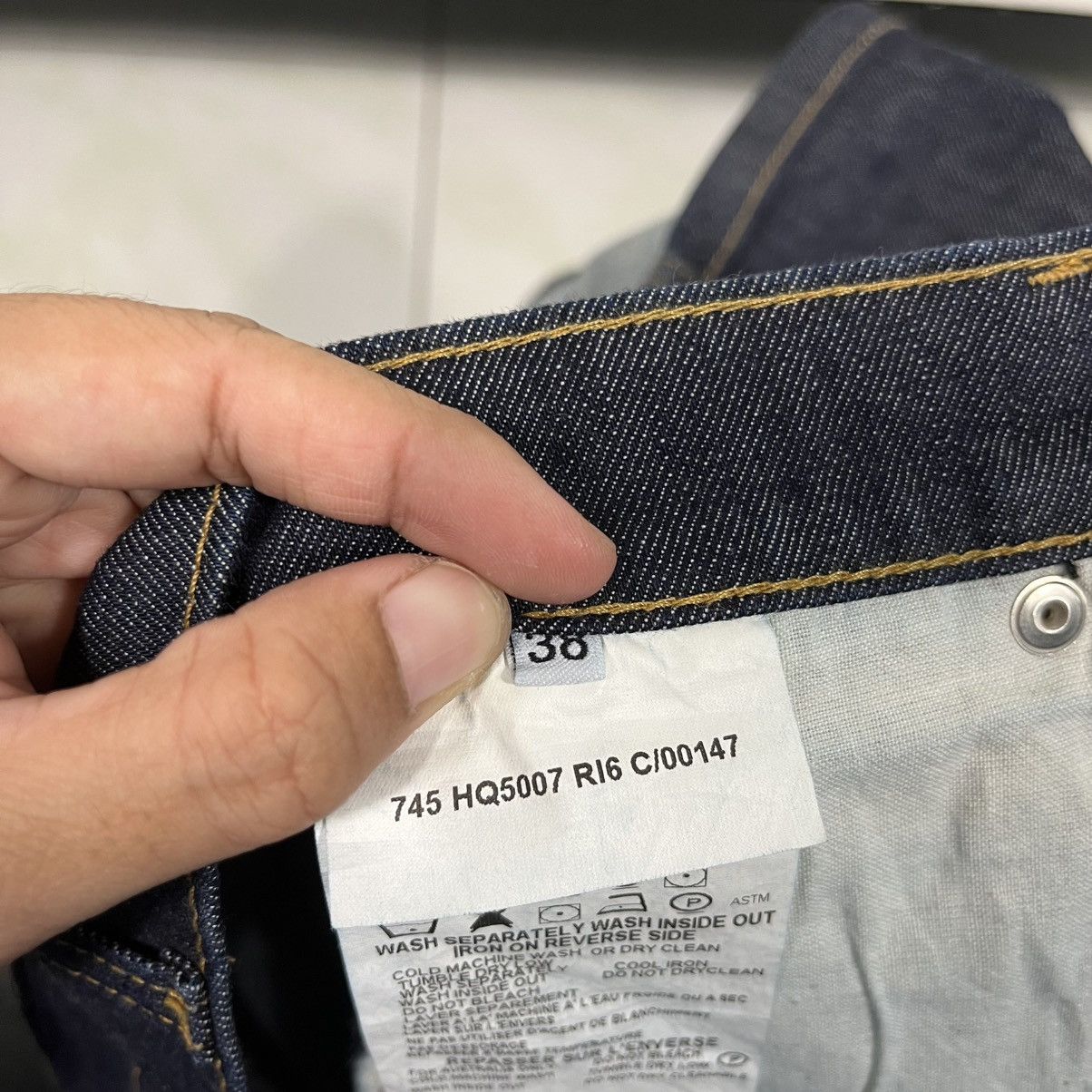 Japanese Brand Vintage Helmut Lang Denim Skirt Size 29" - 14 Thumbnail