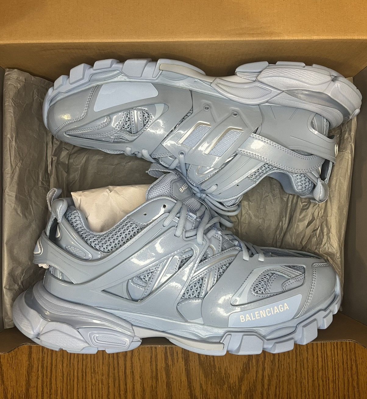 Balenciaga Balenciaga Track Sneaker (Metallic Light Blue) Size US 12 / EU 45 - 1 Thumbnail
