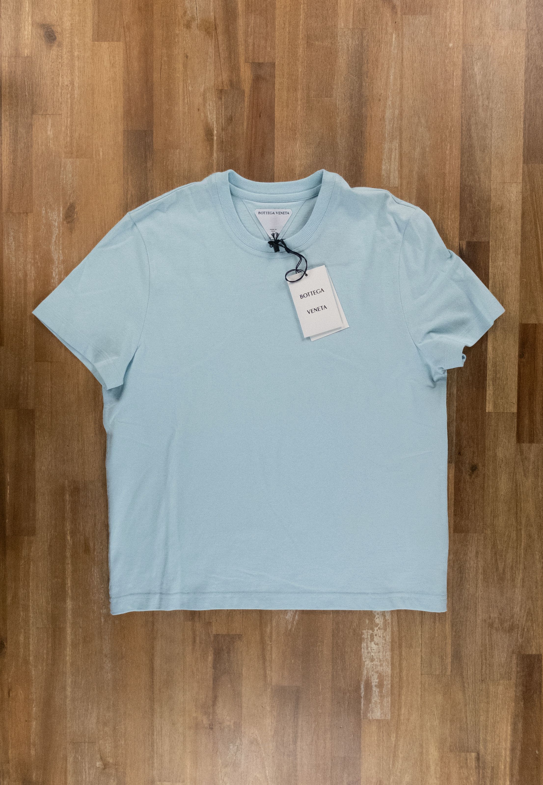 Bottega Veneta BOTTEGA VENETA Sunrise light blue cotton t-shirt Large q Size L / US 10 / IT 46 - 2 Thumbnail