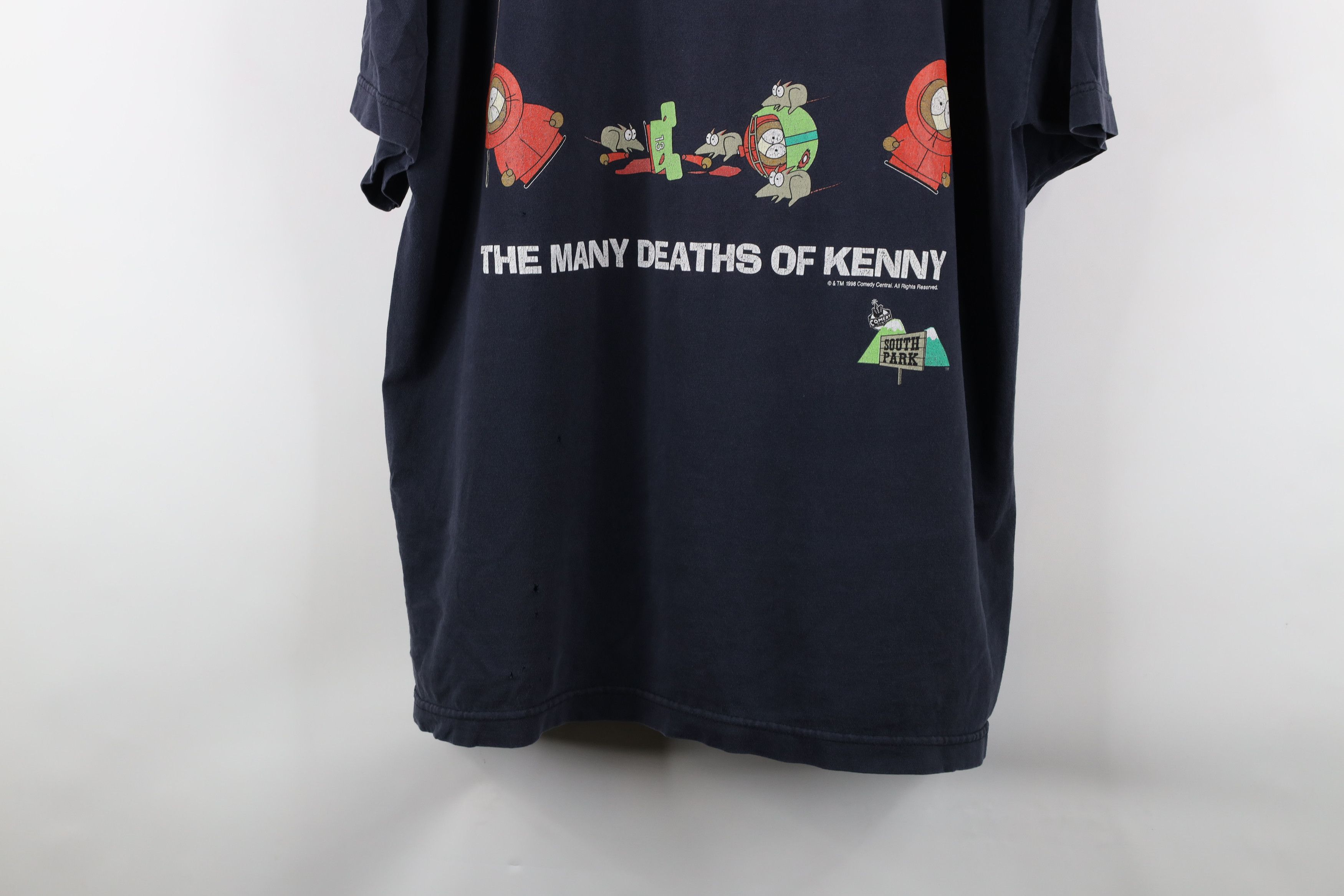 Vintage Vintage 90s South Park Out The Many Deaths of Kenny T-Shirt Size US XL / EU 56 / 4 - 3 Thumbnail