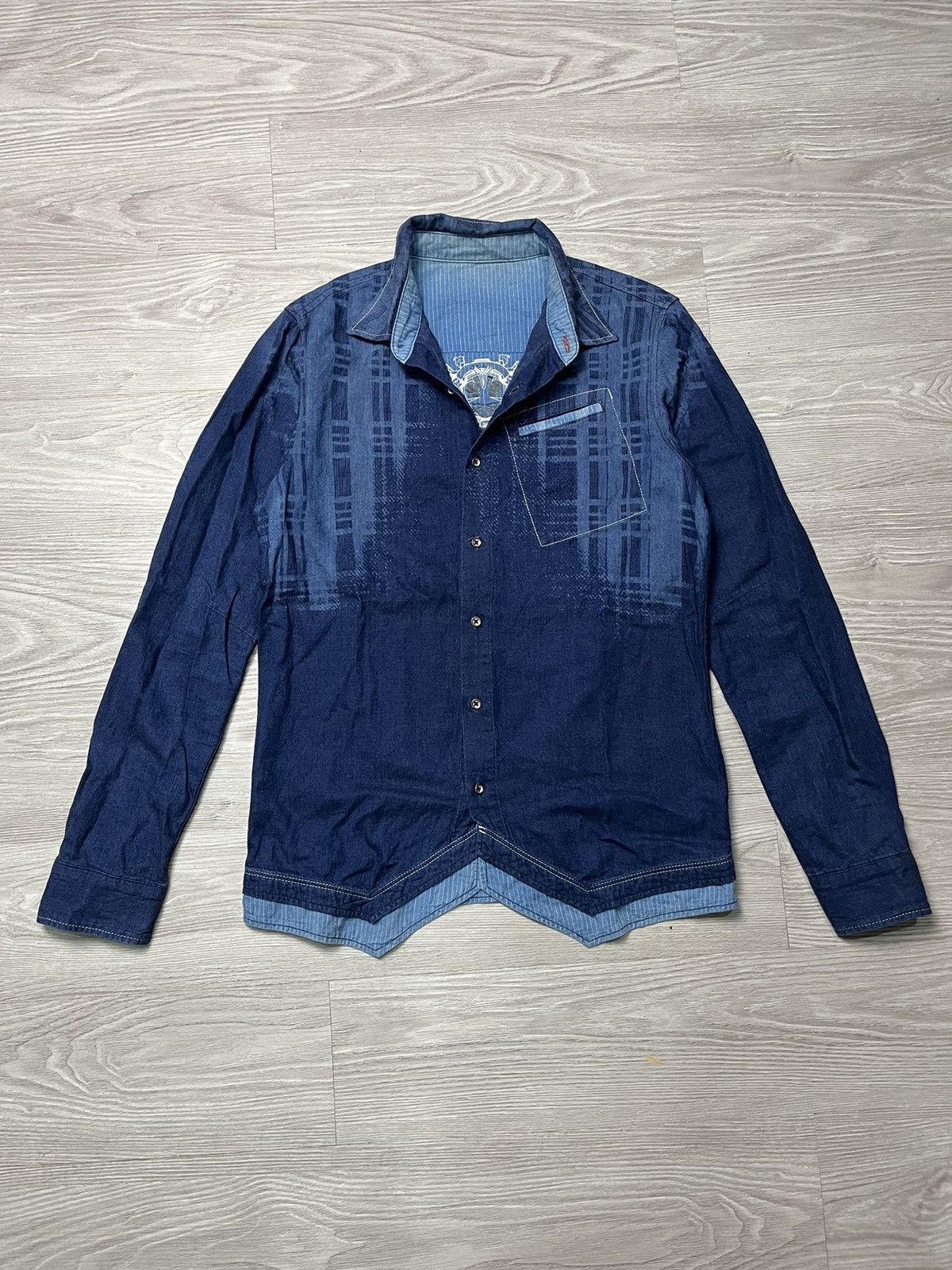 Marithe + Francois Girbaud MARITHE FRANCOIS GIRBAUD Denim Shirt Button up longsleeve Size US M / EU 48-50 / 2 - 2 Thumbnail