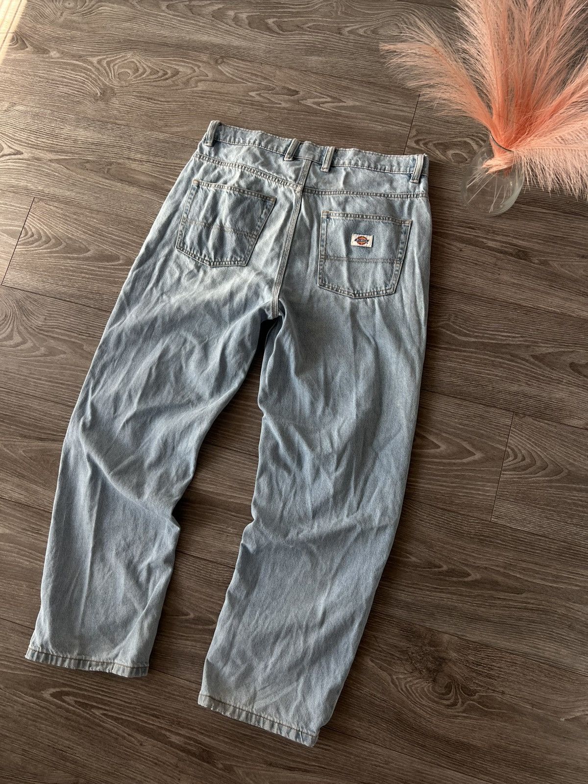 Dickies × Japanese Brand ‼️Dickies Box Logo Baggy Mom Lite White Denim Jeans‼️ Size US 32 / EU 48 - 4 Thumbnail