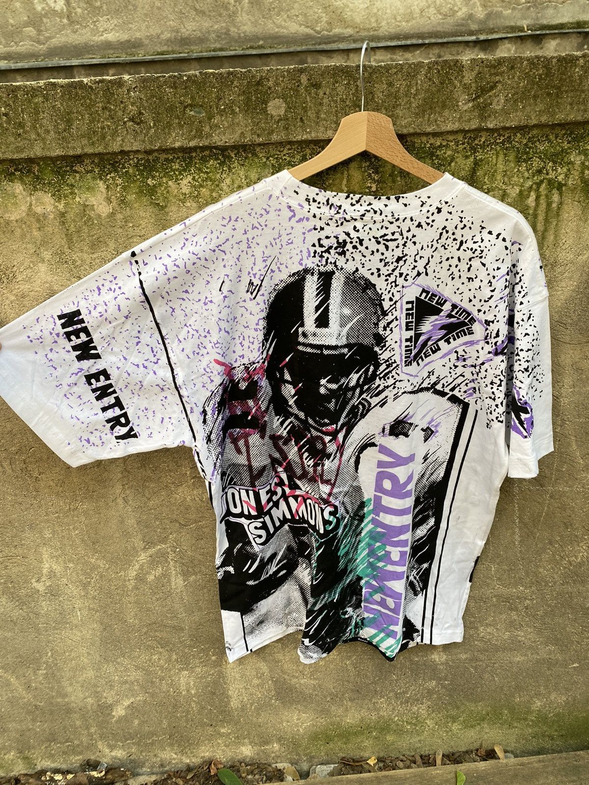 NHL × Vintage Vintage 90s NHL Jones Simmons Overprinted T-Shirt Size US XL / EU 56 / 4 - 7 Thumbnail