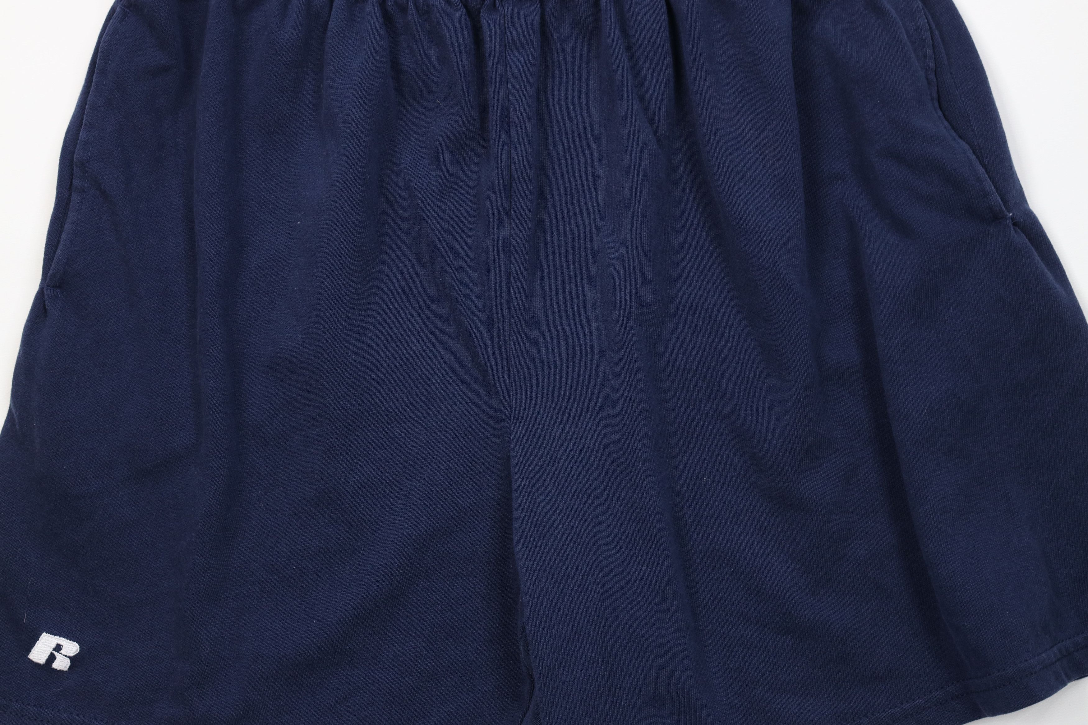 Russell Athletic Vintage 90s Y2K Russell Athletic Knee Dad Shorts Navy Blue Size US 36 / EU 52 - 3 Thumbnail