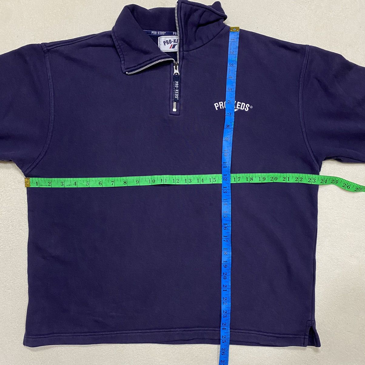 Pro-Keds × Vintage Faded Vintage PRO KEDS Half Zipper Sweatshirt Size US L / EU 52-54 / 3 - 15 Thumbnail
