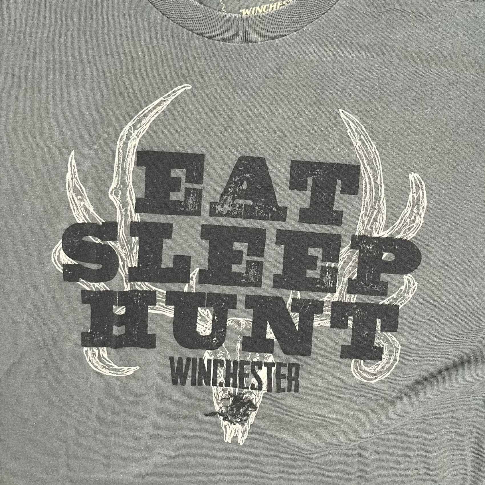Vintage Winchester Eat Sleep Hunt T-Shirt Mens Large Green Deer Antlers Hunting Size US L / EU 52-54 / 3 - 2 Thumbnail