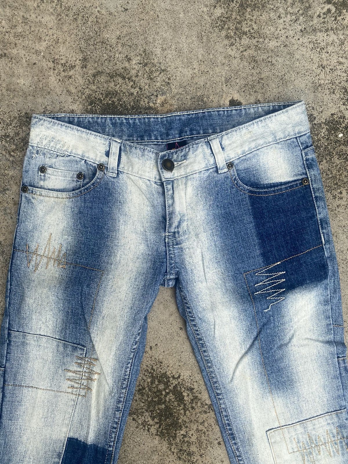 If Six Was Nine × Japanese Brand Flare Jeans Ruble Patchwork Bootcut Size US 29 - 10 Thumbnail