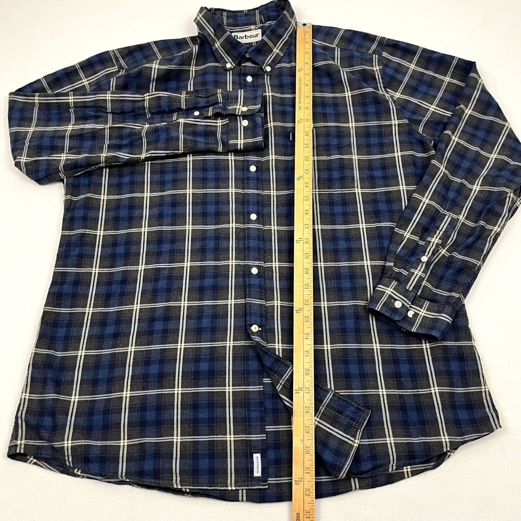 Barbour Barbour Endsleigh Shirt Mens XL Blue Highland Check Button-Down Flannel Casual Vintage: No Size US XL / EU 56 / 4 - 7 Thumbnail
