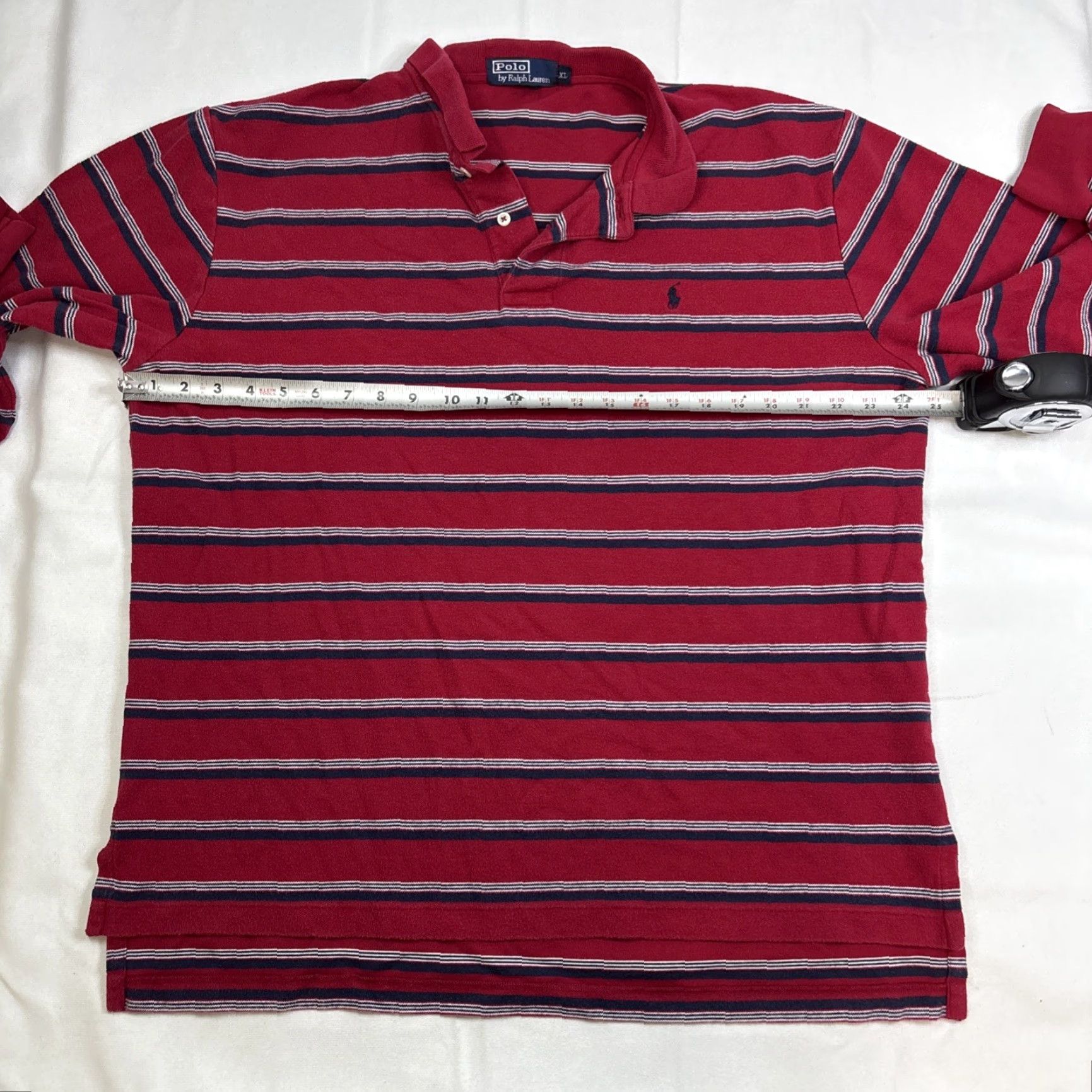 Ralph Lauren VINTAGE Polo Ralph Lauren Polo Long Sleeve Red Striped 90s XL Men’s Size US XL / EU 56 / 4 - 4 Thumbnail