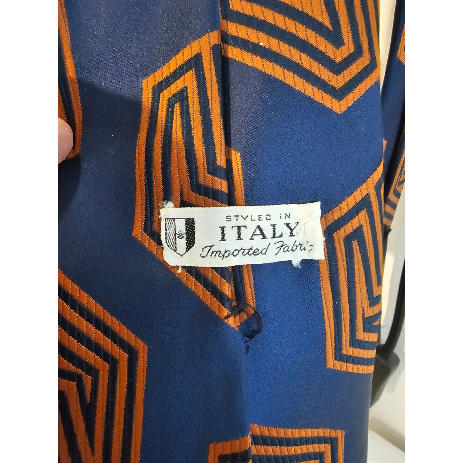 Other Vintage Richman Gordman Men's Necktie - Blue w/Orange Size ONE SIZE - 3 Thumbnail