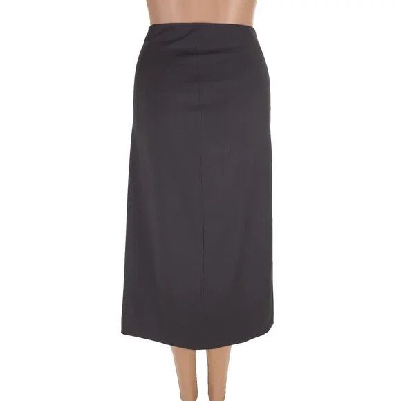 LOW CLASSIC LOW CLASSIC Curve Hole Midi Skirt Size M Gray Keyhole Waist Size 30" / US 8 / IT 44 - 9 Thumbnail