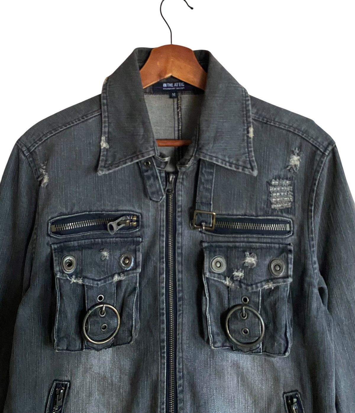 In The Attic Very Rare Vintage In The Attic Tactical Denim Shirt 1990s Size US M / EU 48-50 / 2 - 3 Thumbnail