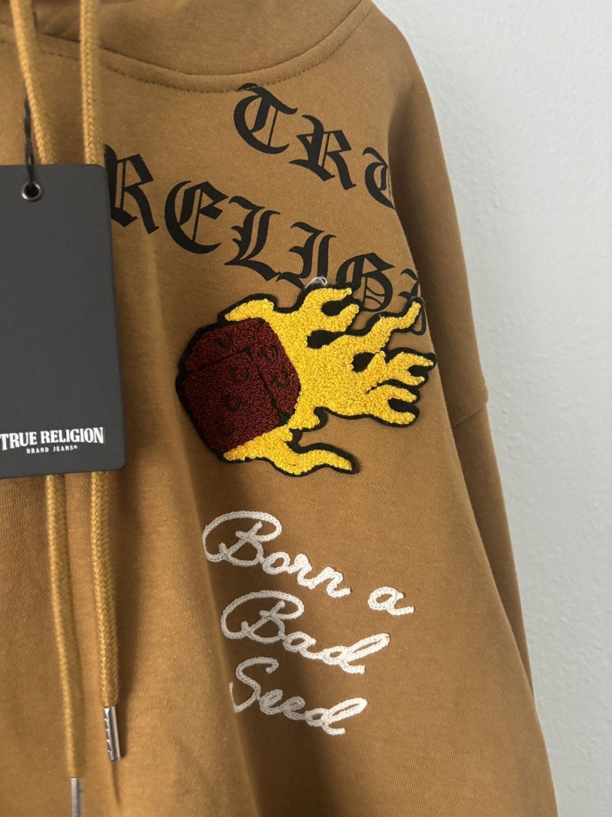 True Religion Patch Hoodie Embro In Caramel Size US M / EU 48-50 / 2 - 4 Thumbnail