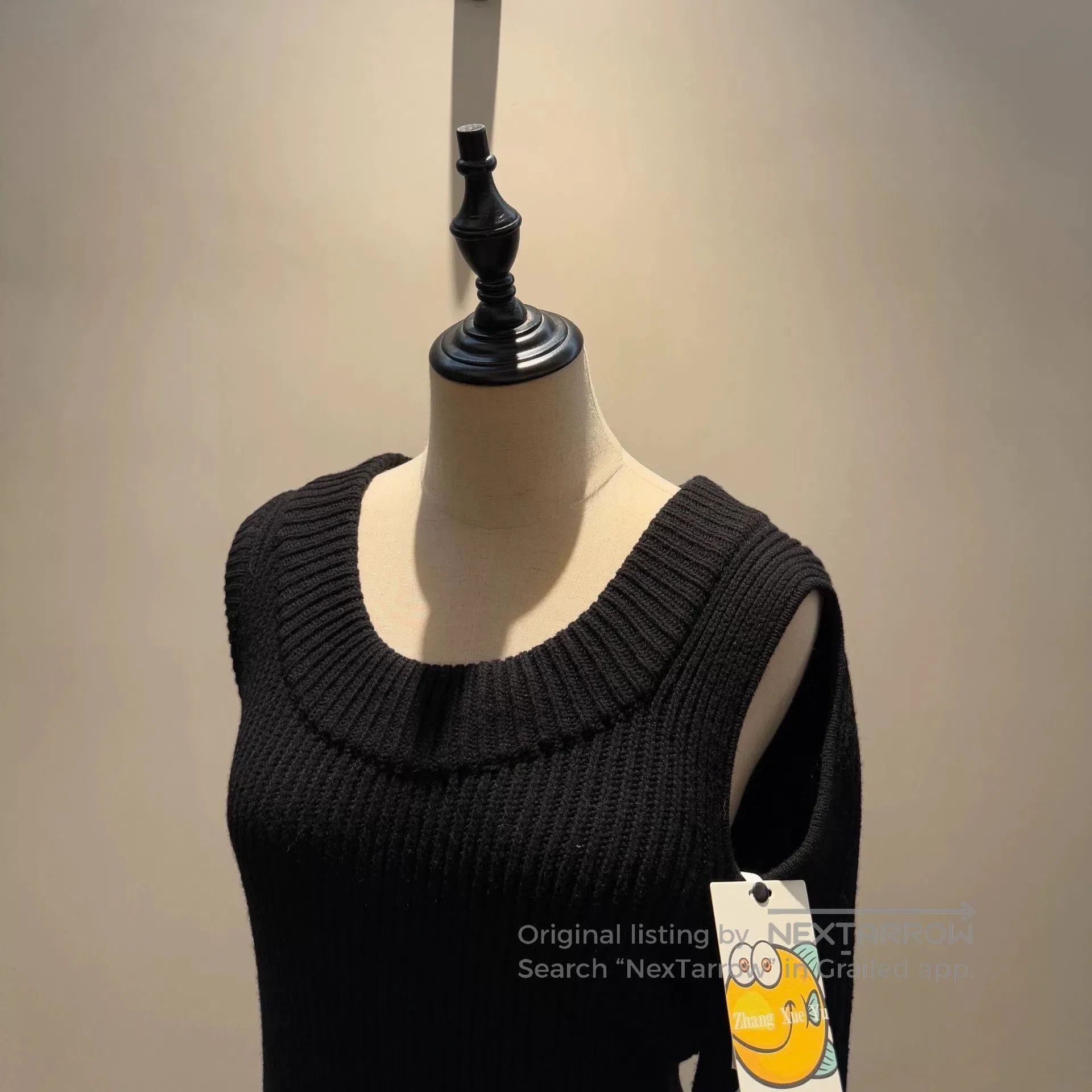 Rick Owens unique black wool banana sweater. Size S / US 4 / IT 40 - 2 Thumbnail