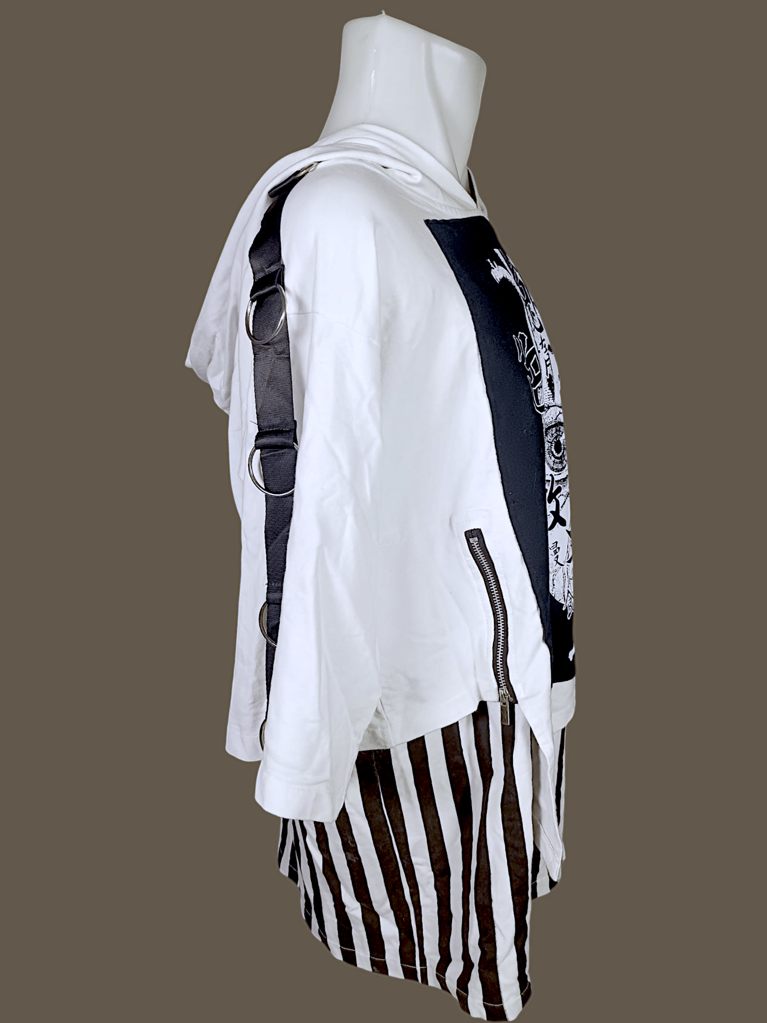 Japanese Brand Harajuku Seven Eye Heart Stripes Double Layer hoodie Size US XXL / EU 58 / 5 - 5 Thumbnail