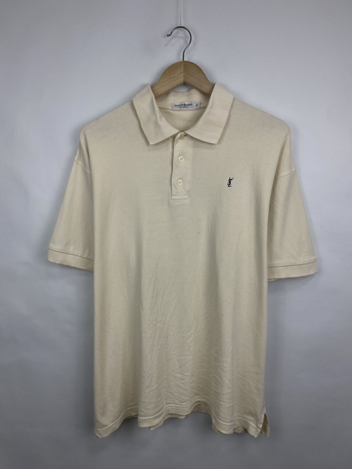 Yves Saint Laurent Vintage 90s YSL Pour Homme Polo T-Shirt Yves Saint Laurent Size US XL / EU 56 / 4 - 3 Thumbnail