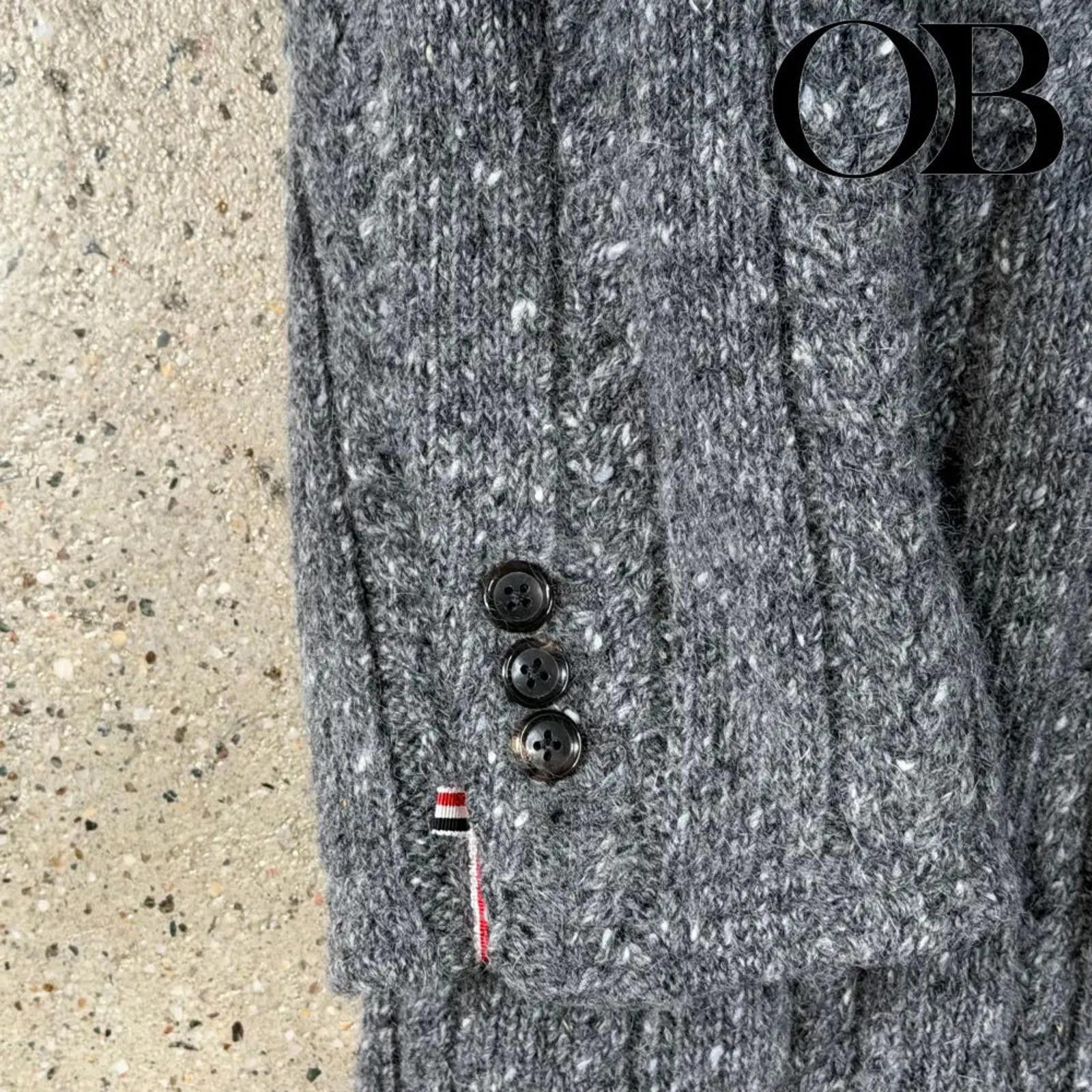 Thom Browne Thom Browne Cable Knit Pea Coat Size US M / EU 48-50 / 2 - 3 Thumbnail