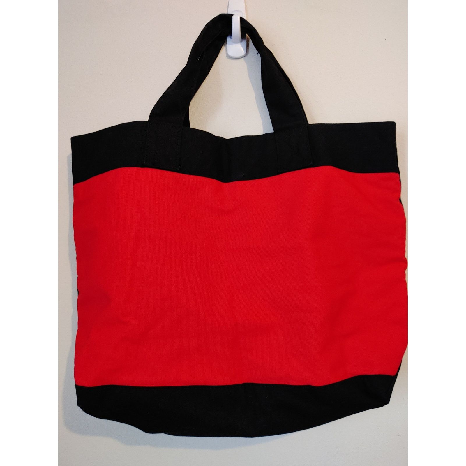 Victoria's Secret Victoria's Secret Logo Tote Canvas Color Block Pink Red Size ONE SIZE - 3 Thumbnail