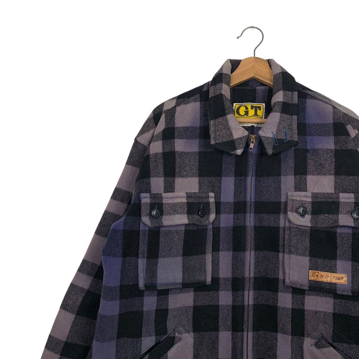 GEORGE THOMAS HAWKINS Purple Tartan Flannel Jacket 2672-C120