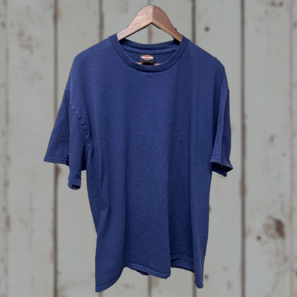 Harley Davidson Harley-Davidson T-Shirt Mens 2XL Blue Short Sleeve Crew Neck Blank Tee Size US XXL / EU 58 / 5 - 1 Thumbnail