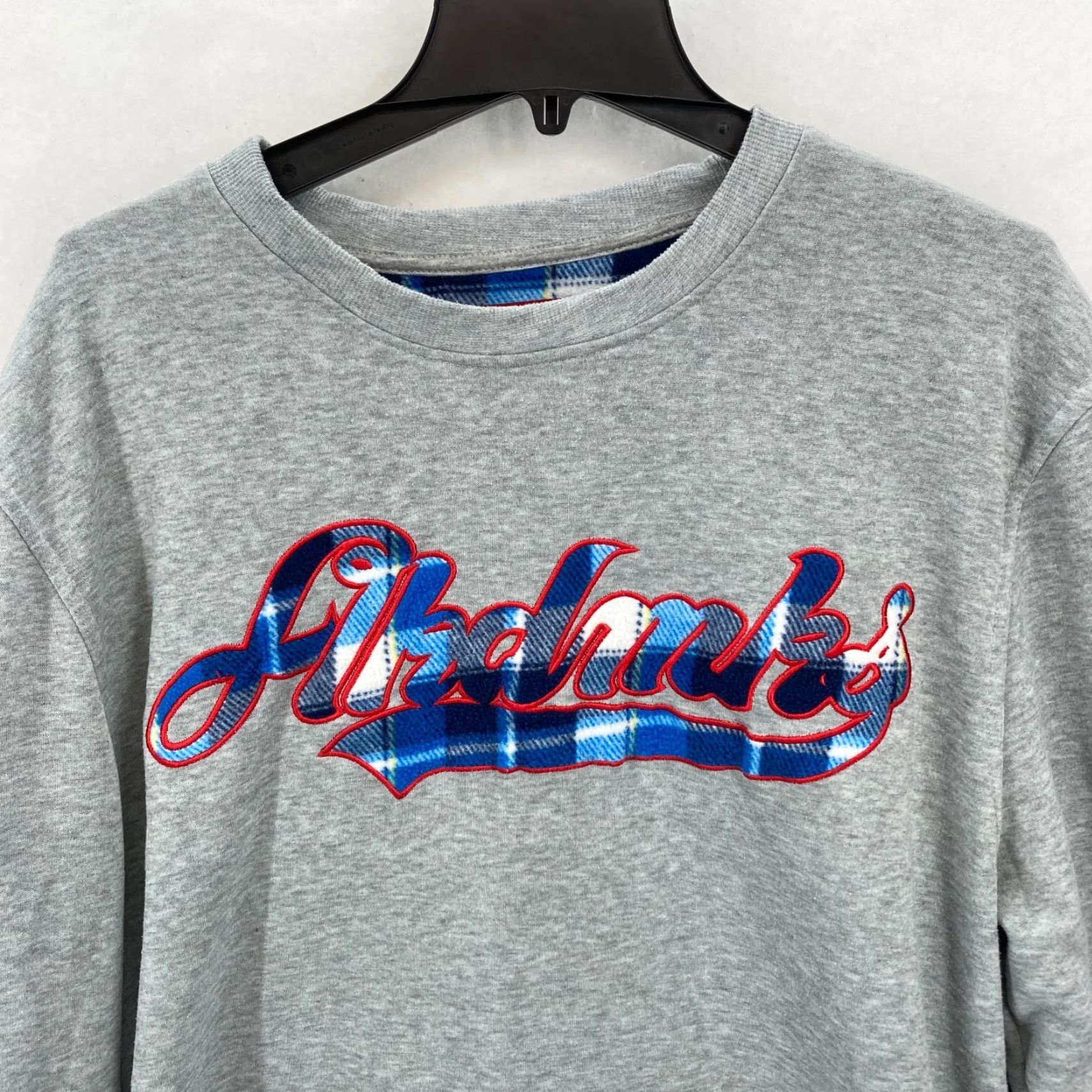 Akademiks VINTAGE Akademiks Fleece Sweatshirt Mens 2XL Gray Plaid Logo Embroidered Hip Hop Shirt Size US XXL / EU 58 / 5 - 2 Thumbnail