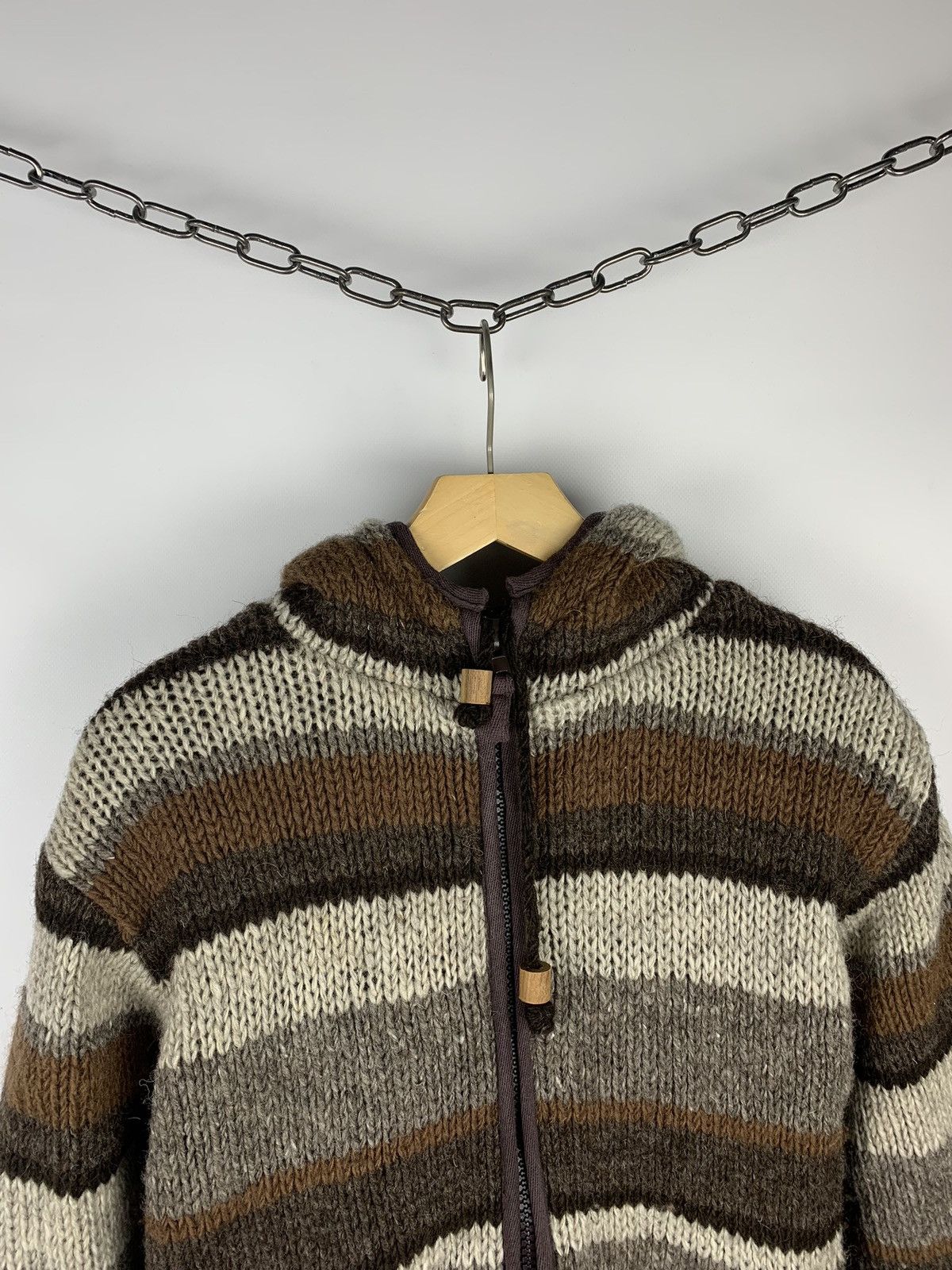 Other Vintage PACHAMAMA Chunky Knit Wool Zipped Jacket Size M/L Size US L / EU 52-54 / 3 - 2 Thumbnail
