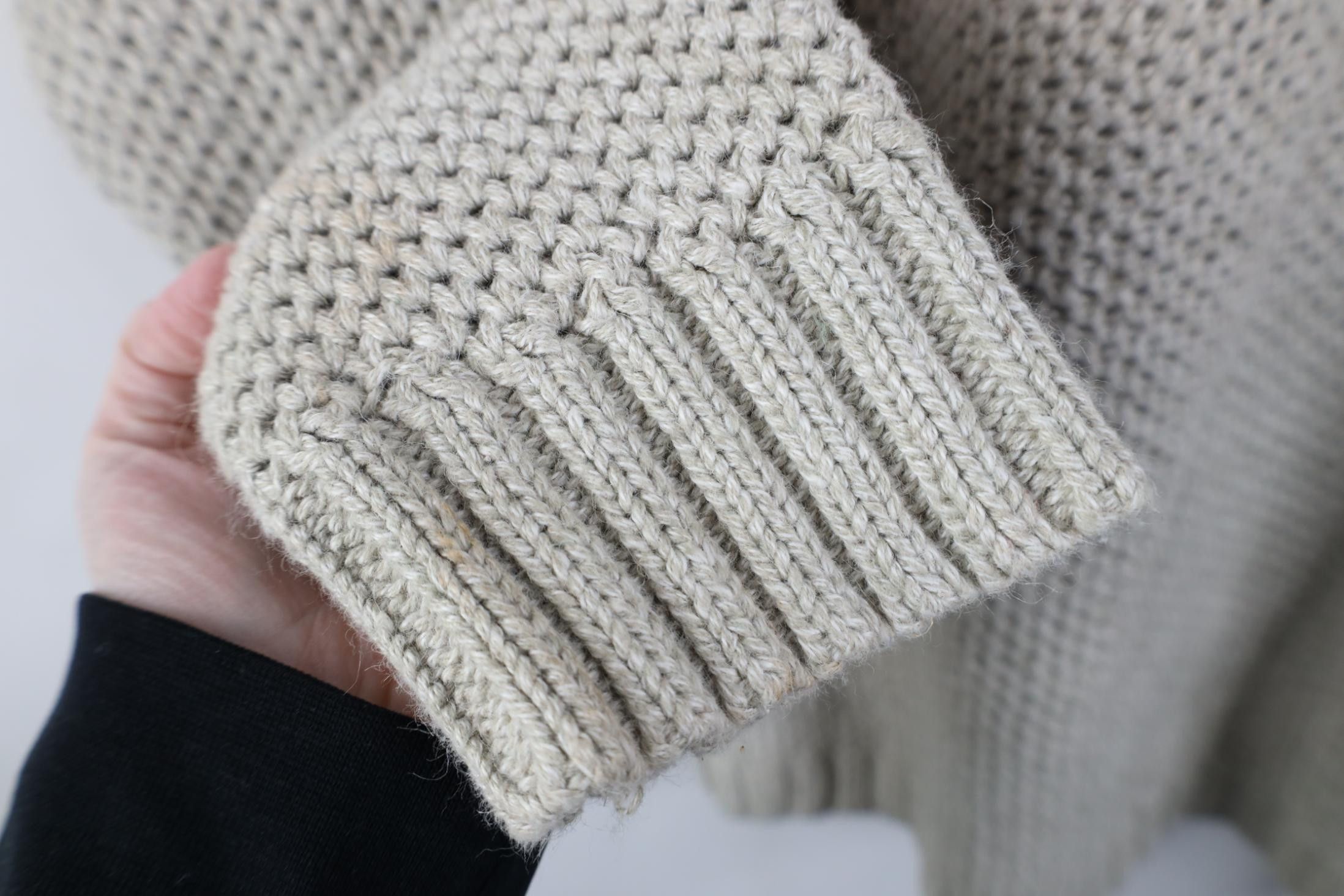 Vintage Vintage 90s Streetwear Thermal Marled Knit Sweater Beige Size US L / EU 52-54 / 3 - 5 Thumbnail