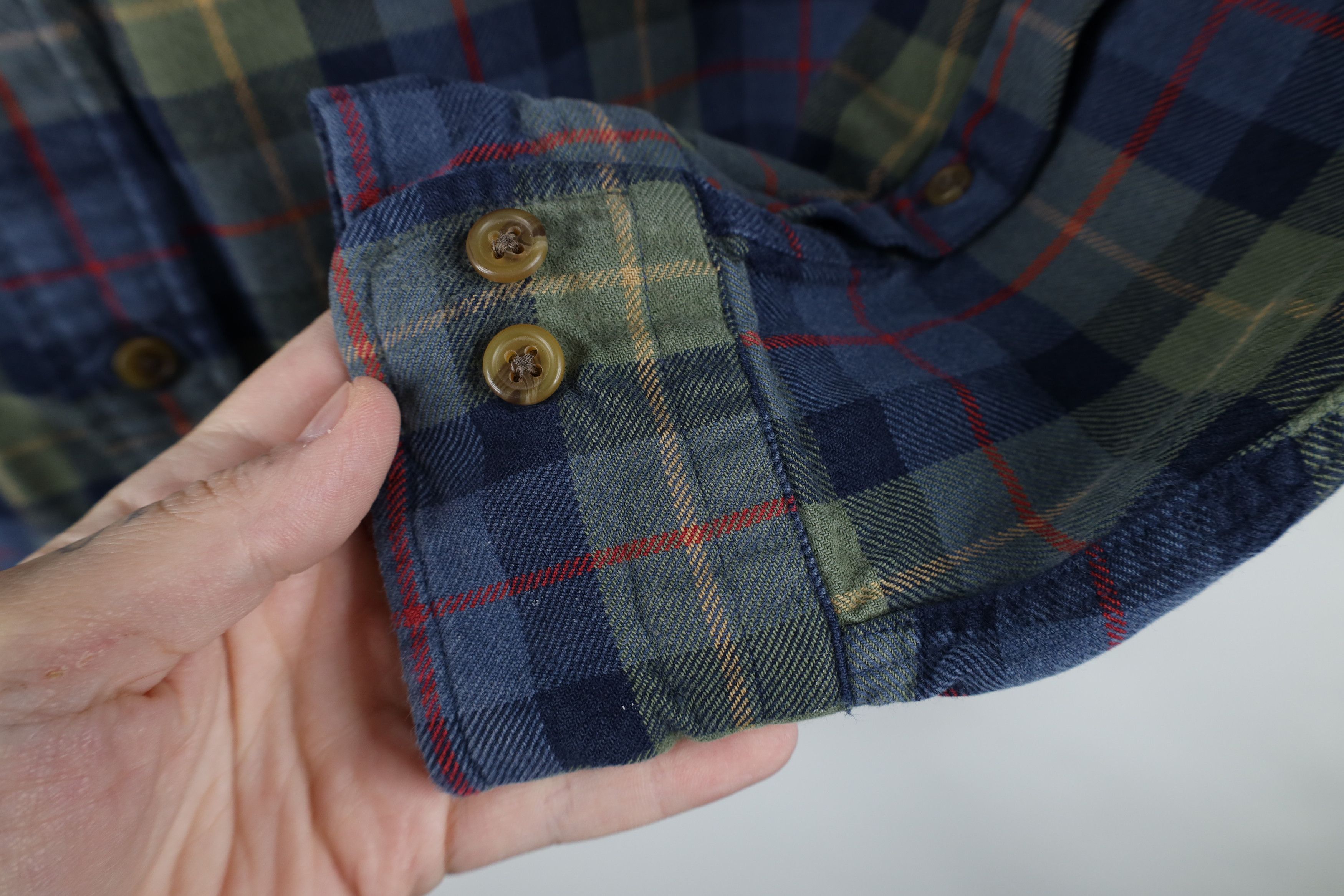 Lands' End Vintage 90s Lands End Collared Button Down Shirt Plaid Size US M / EU 48-50 / 2 - 4 Thumbnail