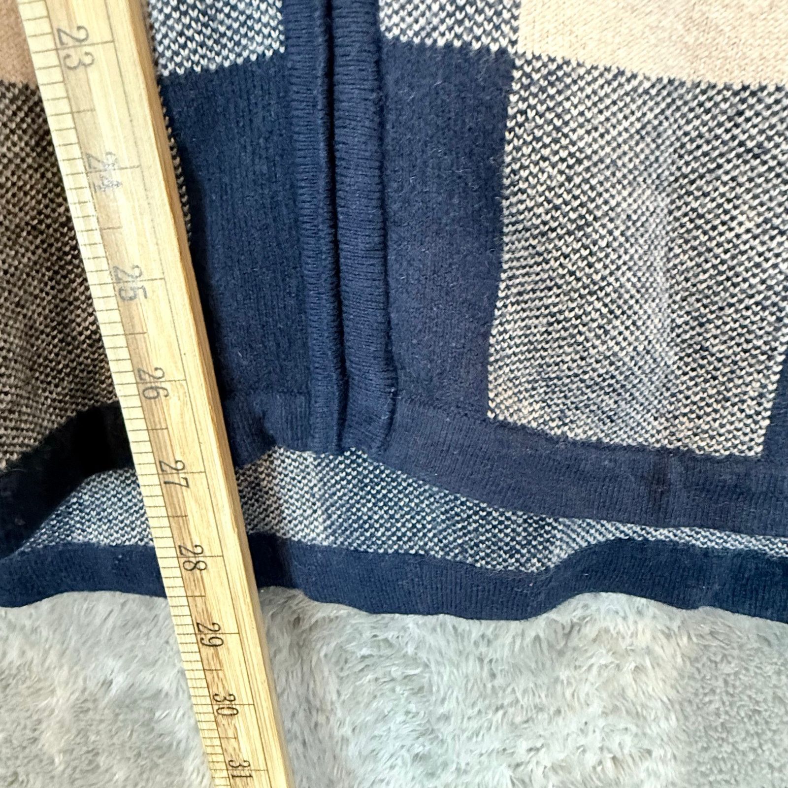 Jones New York Jones 0X 1X XL Sweater Poncho Cape Gingham Buffalo Plaid Size XL / US 12-14 / IT 48-50 - 9 Thumbnail