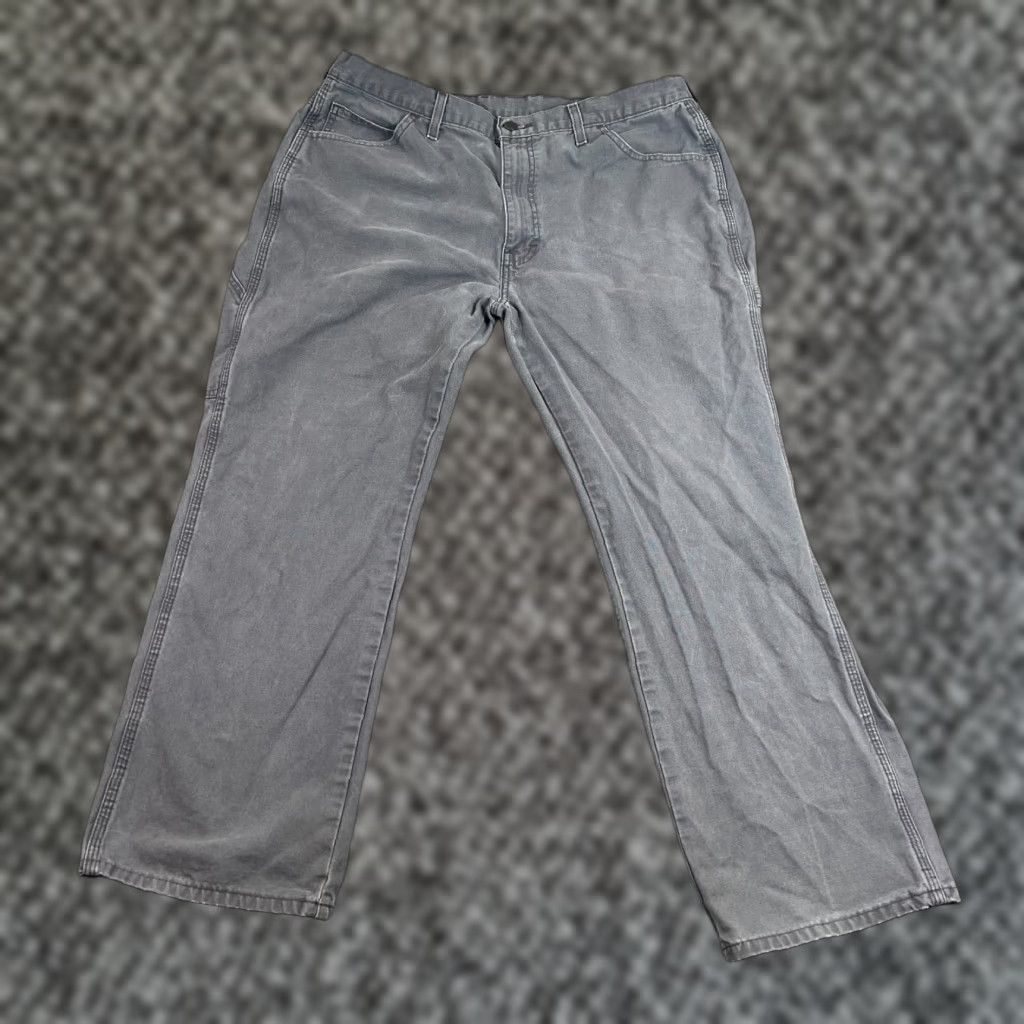 Dickies VTG Dickies Pants Mens 36x30 Gray Canvas Carpenter Work Jeans 5-Pocket Regular Straight Mens Size US 36 / EU 52 - 1 Thumbnail
