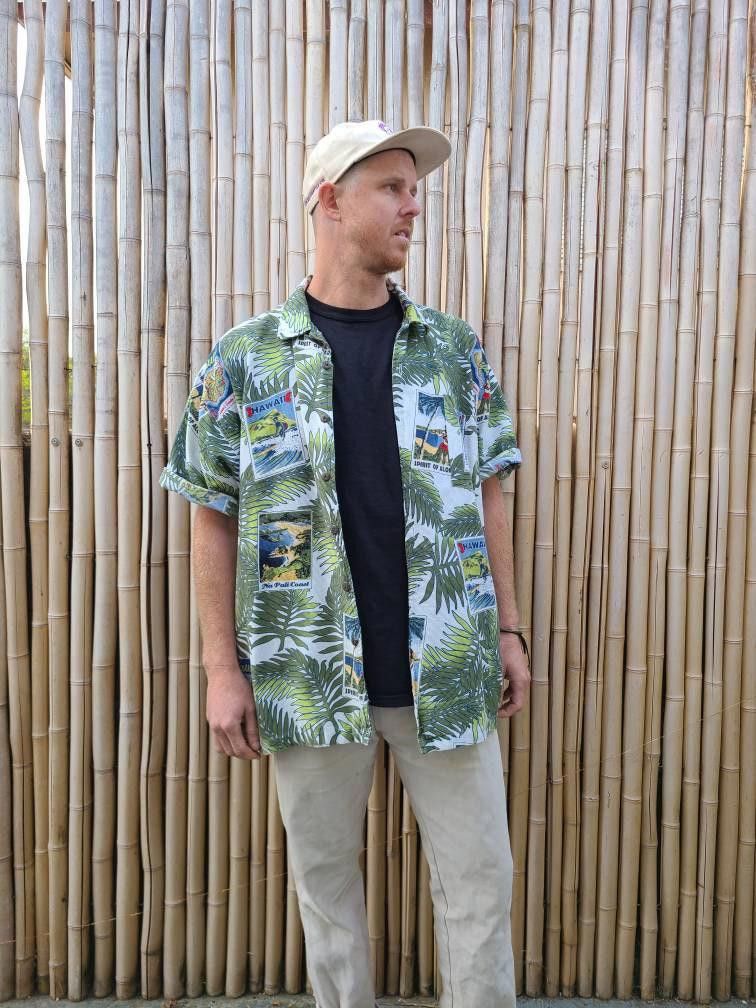 Designer Vintage Mens Party Button 90s relaxed button down floral Size US XXL / EU 58 / 5 - 2 Thumbnail