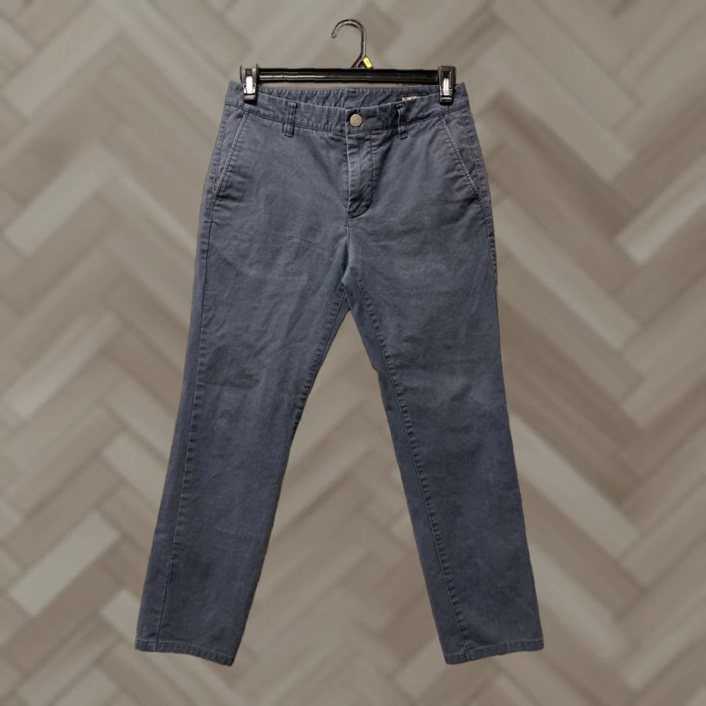 Bonobos BONOBOS Chino Pants Mens 30x28 Dark Gray Slim Tapered Flat Front Zip Pockets Regular Rise 30in Inseam 28in Gray 160-8 Size US 30 / EU 46 - 1 Thumbnail