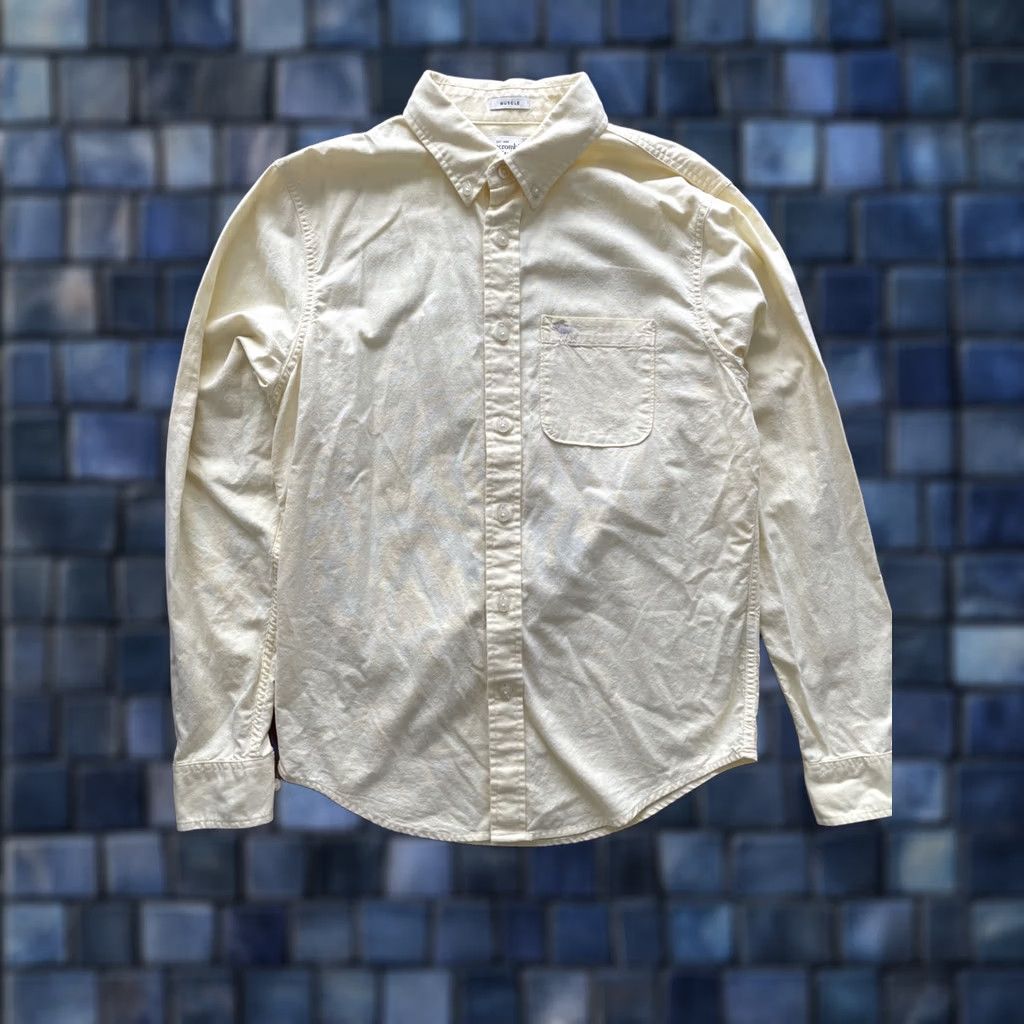 Abercrombie & Fitch VINTAGE Abercrombie & Fitch Button-Down Shirt Mens M Yellow Knit Cotton Casual/Preppy Y2K Size US M / EU 48-50 / 2 - 1 Thumbnail