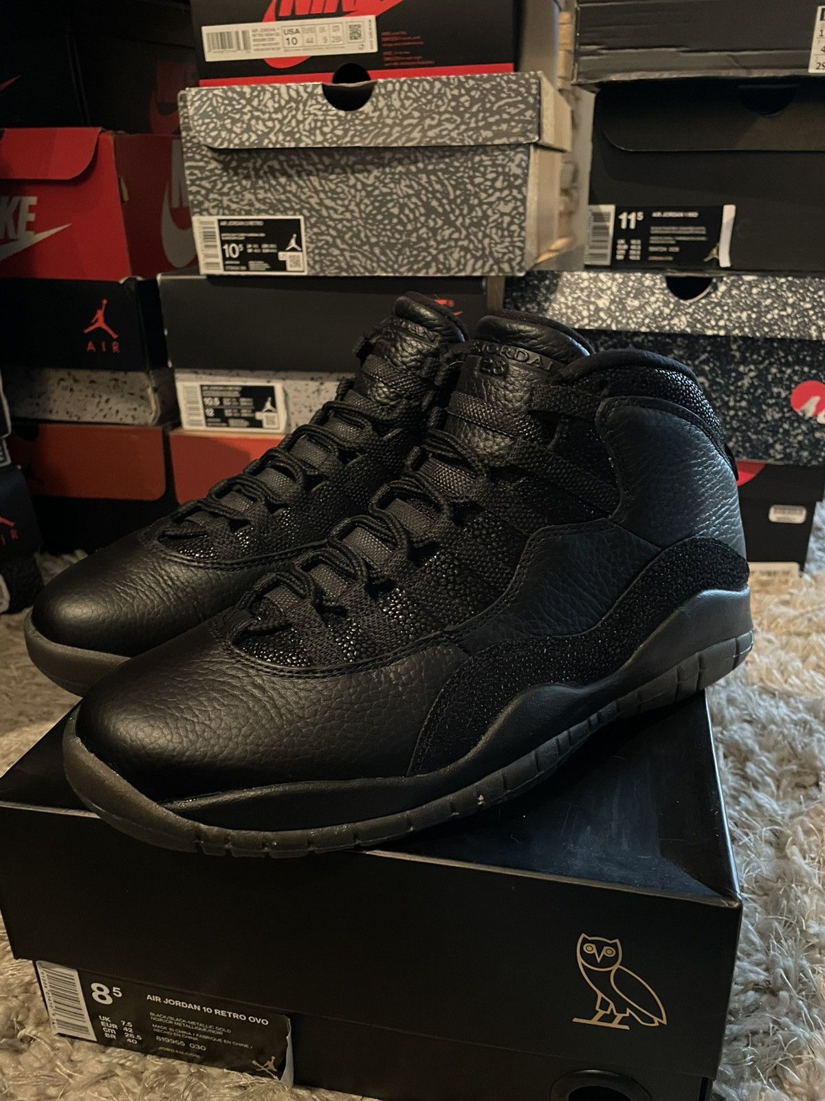 Jordan Brand Jordan 10 OVO Black Size US 8.5 / EU 41-42 - 1 Thumbnail