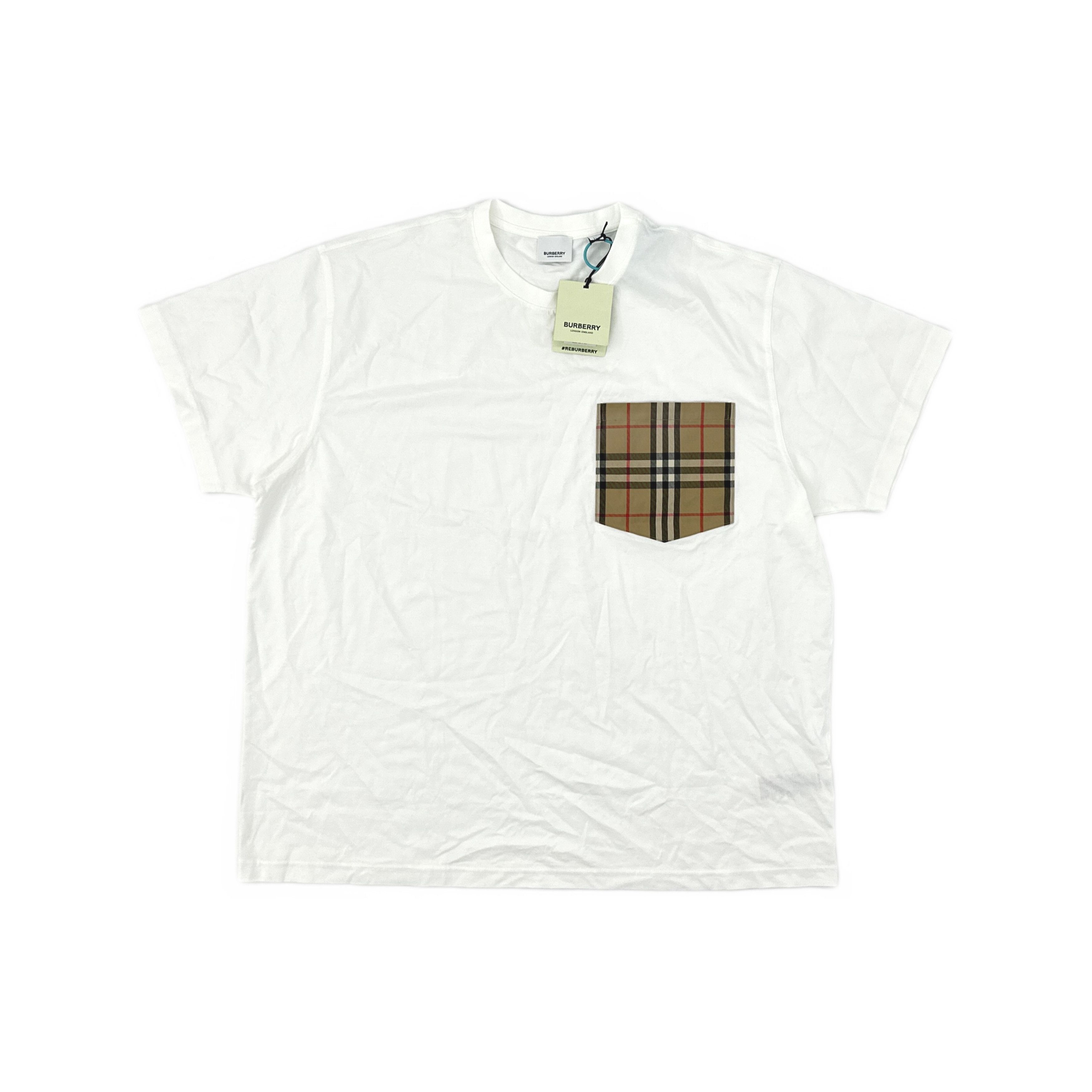 Burberry Burberry Check Pocket Cotton T-Shirt Size XXL Size XXL / US 16-18 / IT 52-54 - 1 Thumbnail