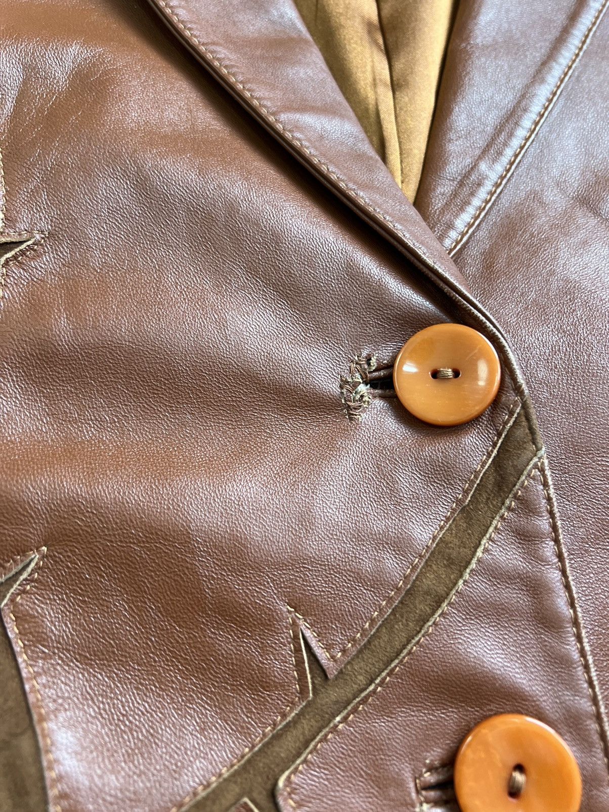 Vintage Vintage Japanese retro leather blazer jacket Size S / US 4 / IT 40 - 5 Thumbnail