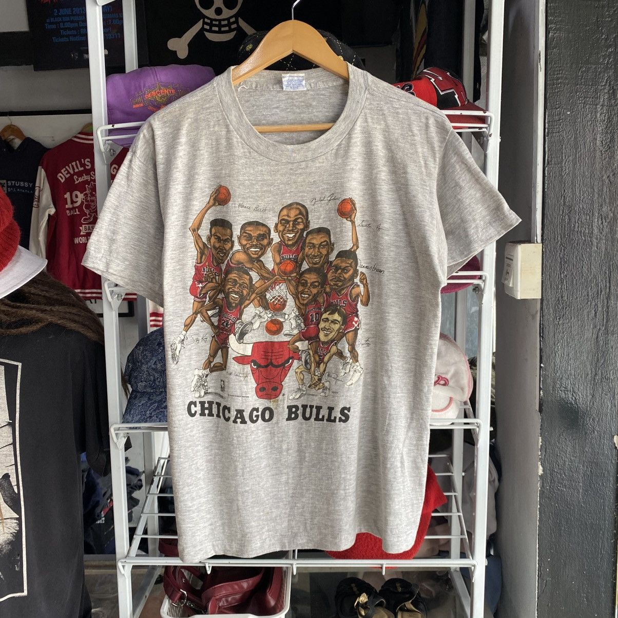 Salem Sportswear VINTAGE 90s CHICAGO BULLS SLAM DUNK TEE SHIRT Size US L / EU 52-54 / 3 - 1 Thumbnail