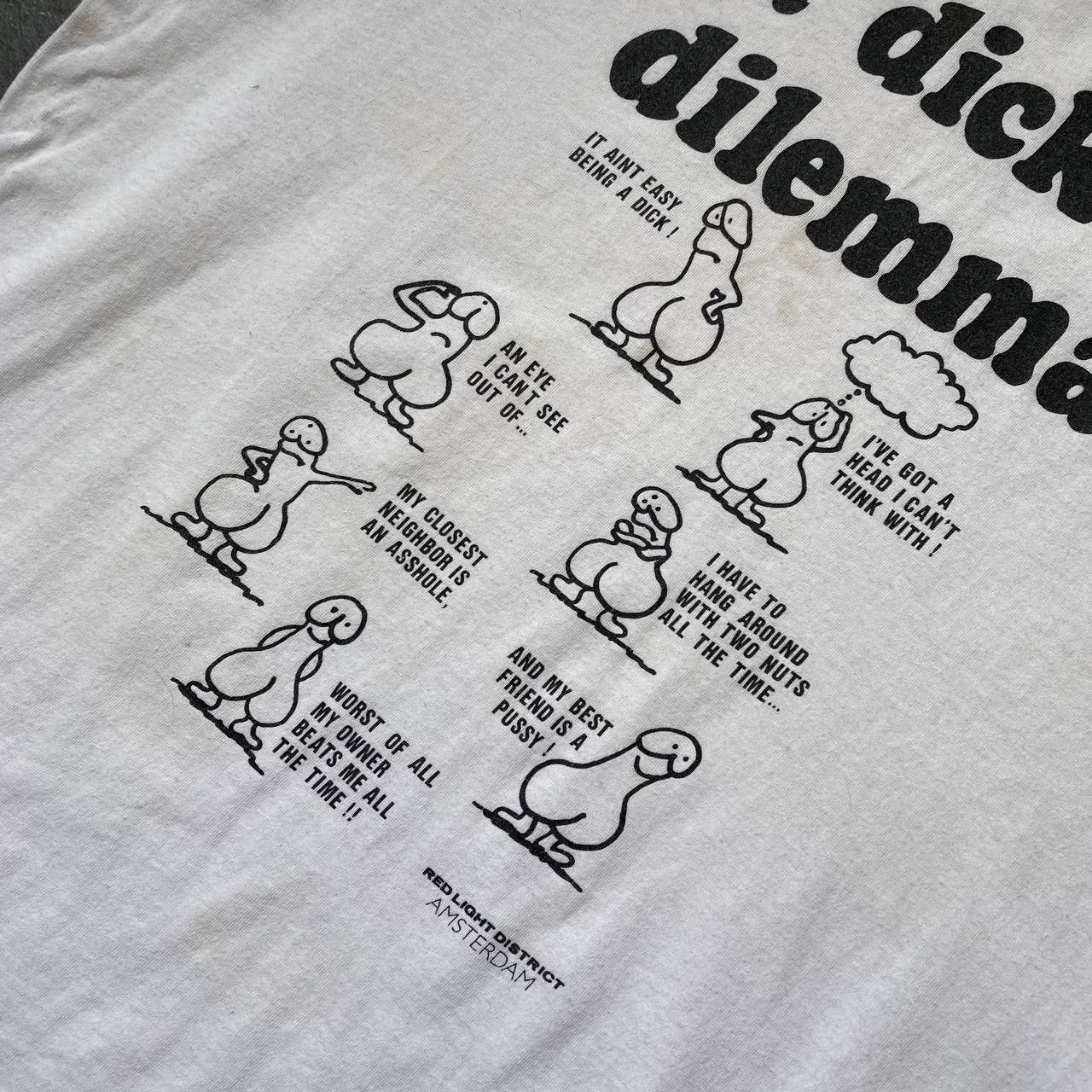 Vintage Vintage humour a dicks dilemma tee shirt Size US XL / EU 56 / 4 - 4 Thumbnail