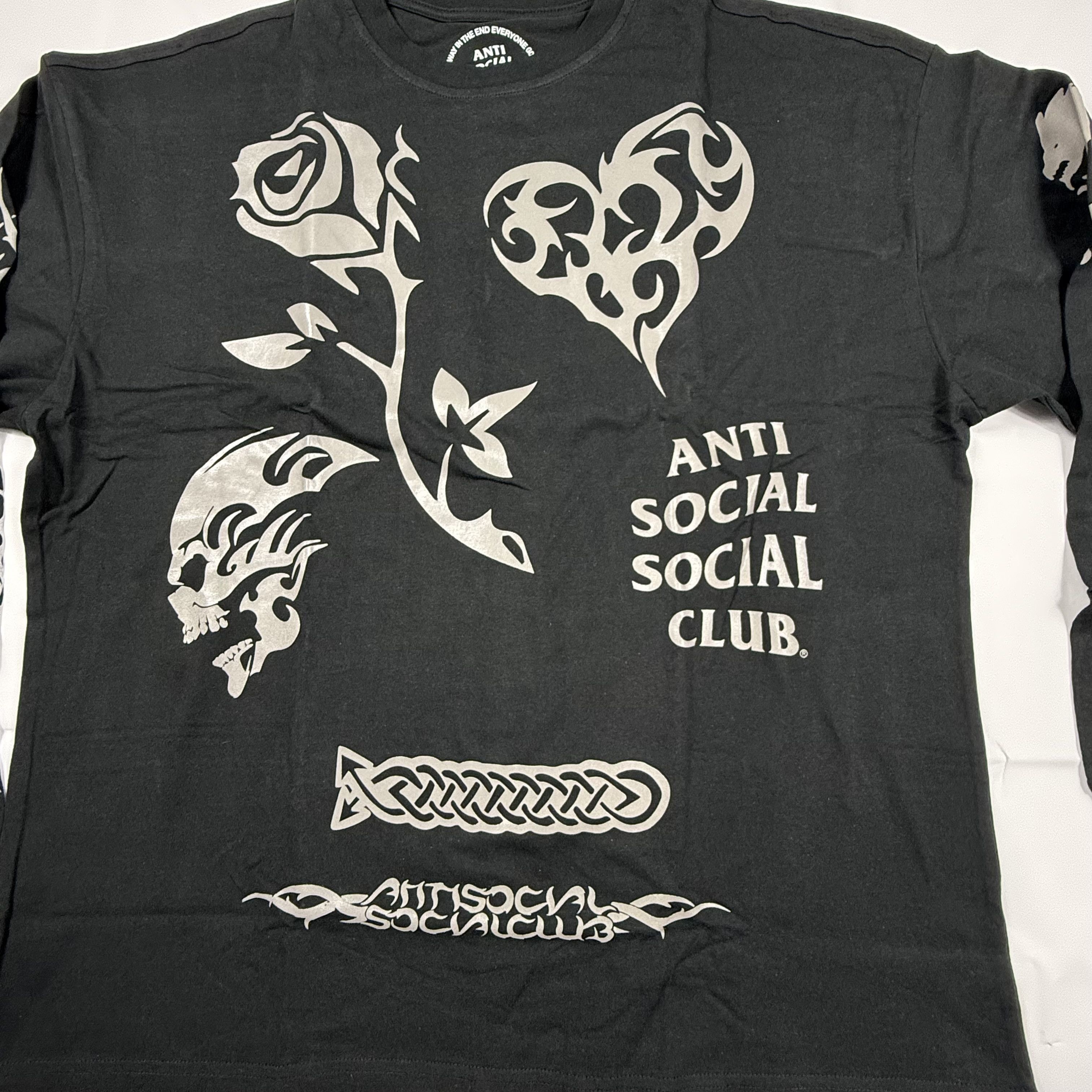 Anti Social Social Club Anti Social Social Club Black Tribal Graphic Long Sleeve Size US XL / EU 56 / 4 - 4 Thumbnail