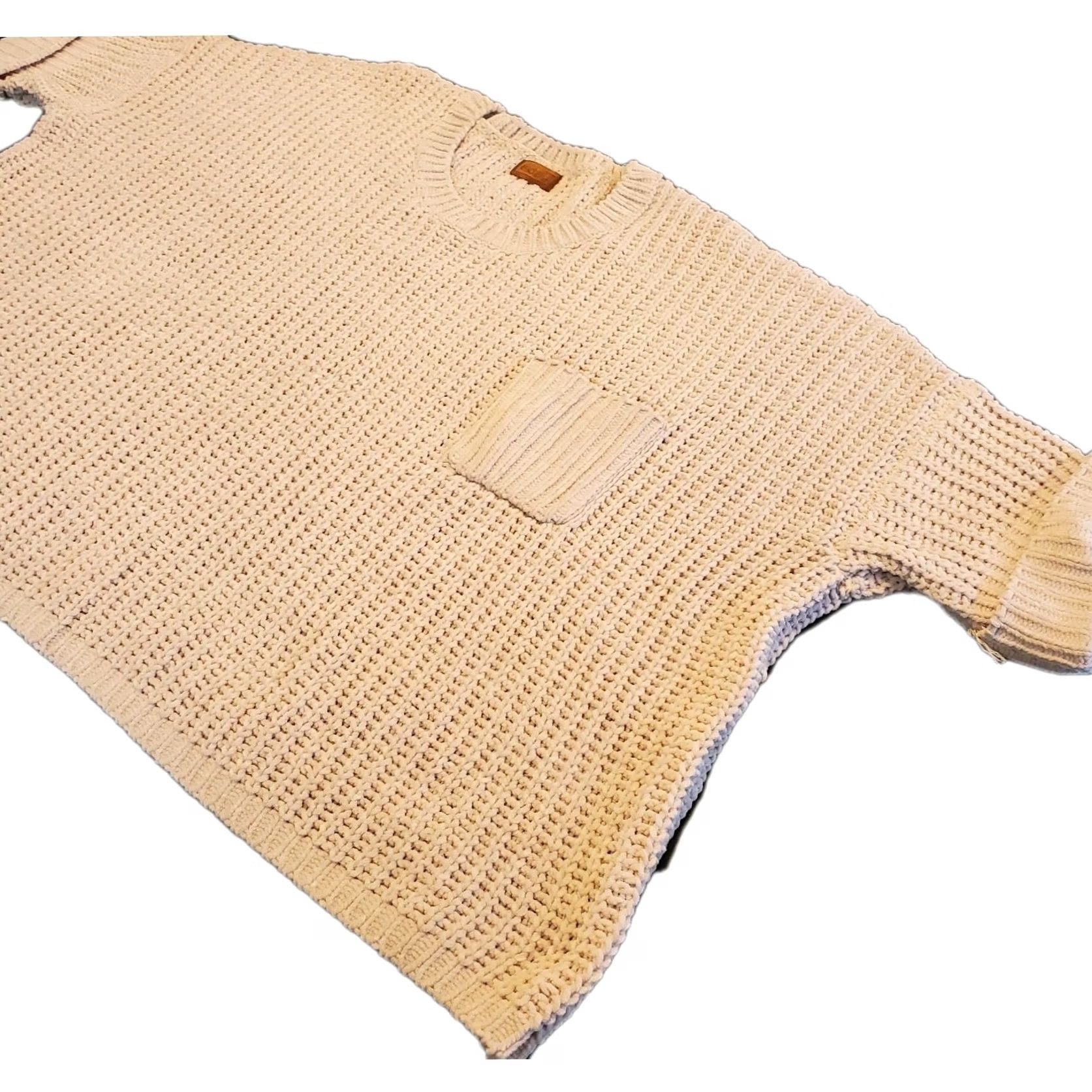 Vintage POL Sweater Sz Sm Womens Chunky Oversized Boxy Short Rolled Sleeves Boho Anthropology Size S / US 4 / IT 40 - 2 Thumbnail
