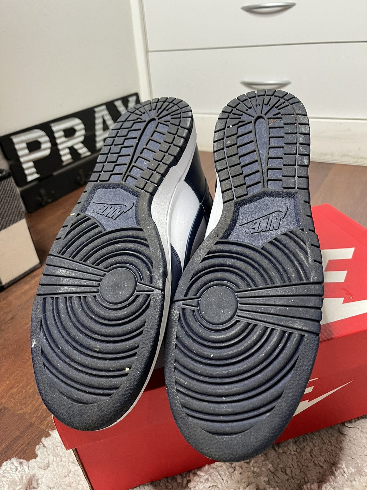 Nike Nike Dunk High Midnight Navy Size US 12 / EU 45 - 7 Thumbnail