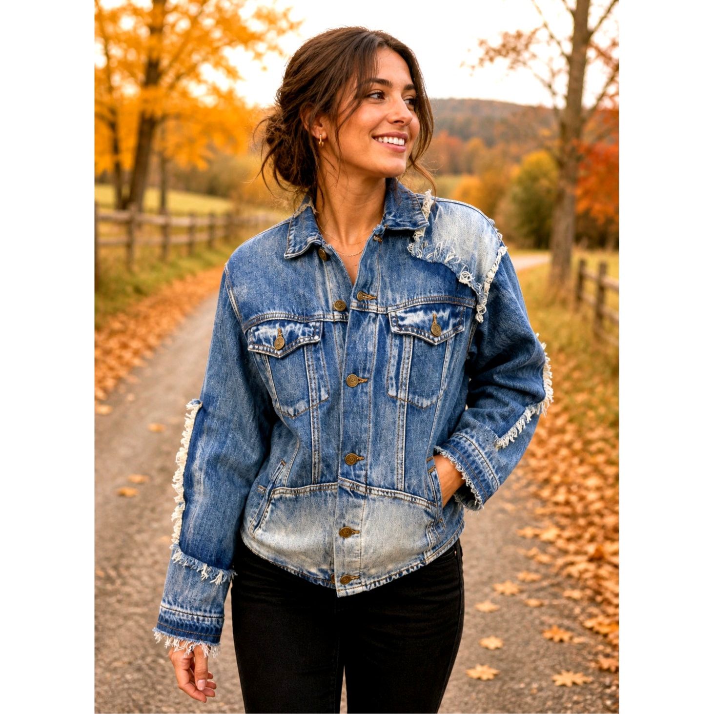 Free People Free PeopleXSandrine Rose Patchwork Trucker Jacket S Size S / US 4 / IT 40 - 1 Thumbnail