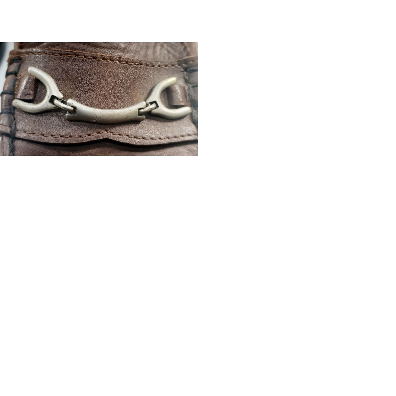 Vintage HITCHCOCK Extra Wide Men's Brown Leather Loafer Silver Horse Bit Size 8 EEE Casual Size US 6 / EU 39 - 9 Thumbnail